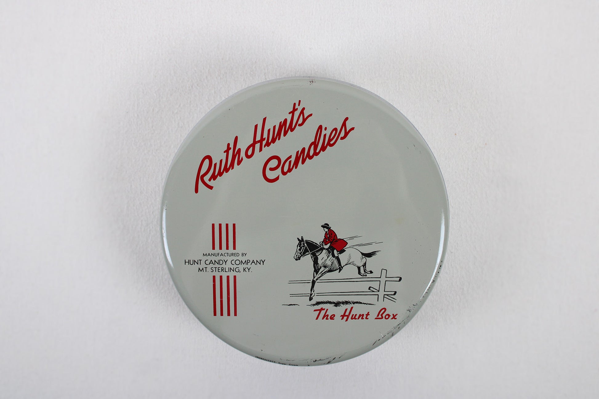 Mt. Sterling, Kentucky, Ruth Hunt’s Candies Round Tin, The Hunt Box