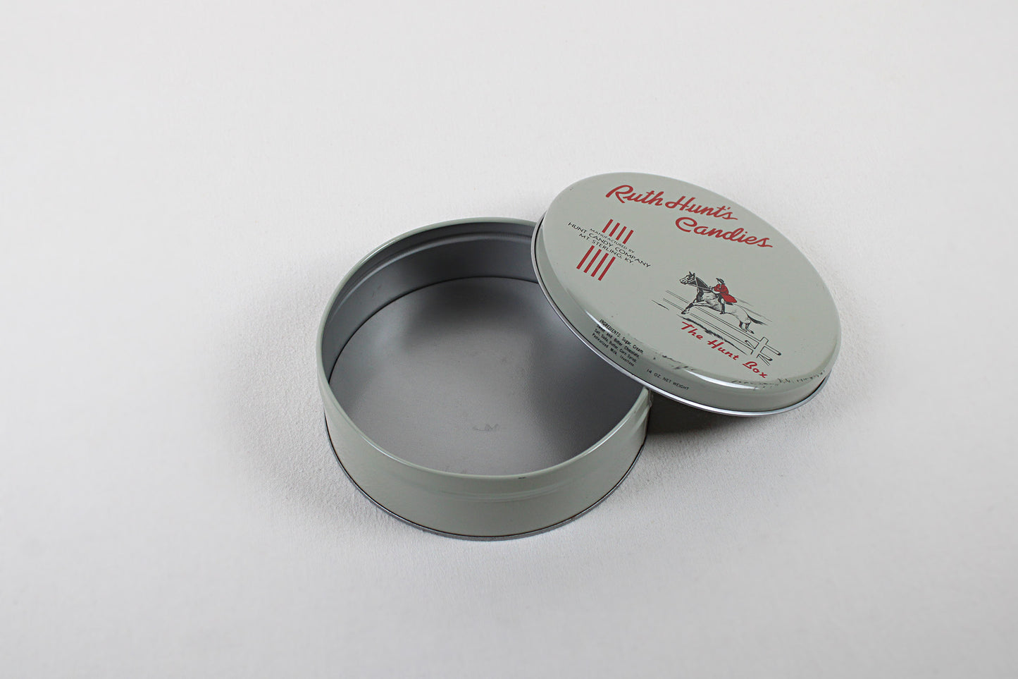 Mt. Sterling, Kentucky, Ruth Hunt’s Candies Round Tin, The Hunt Box