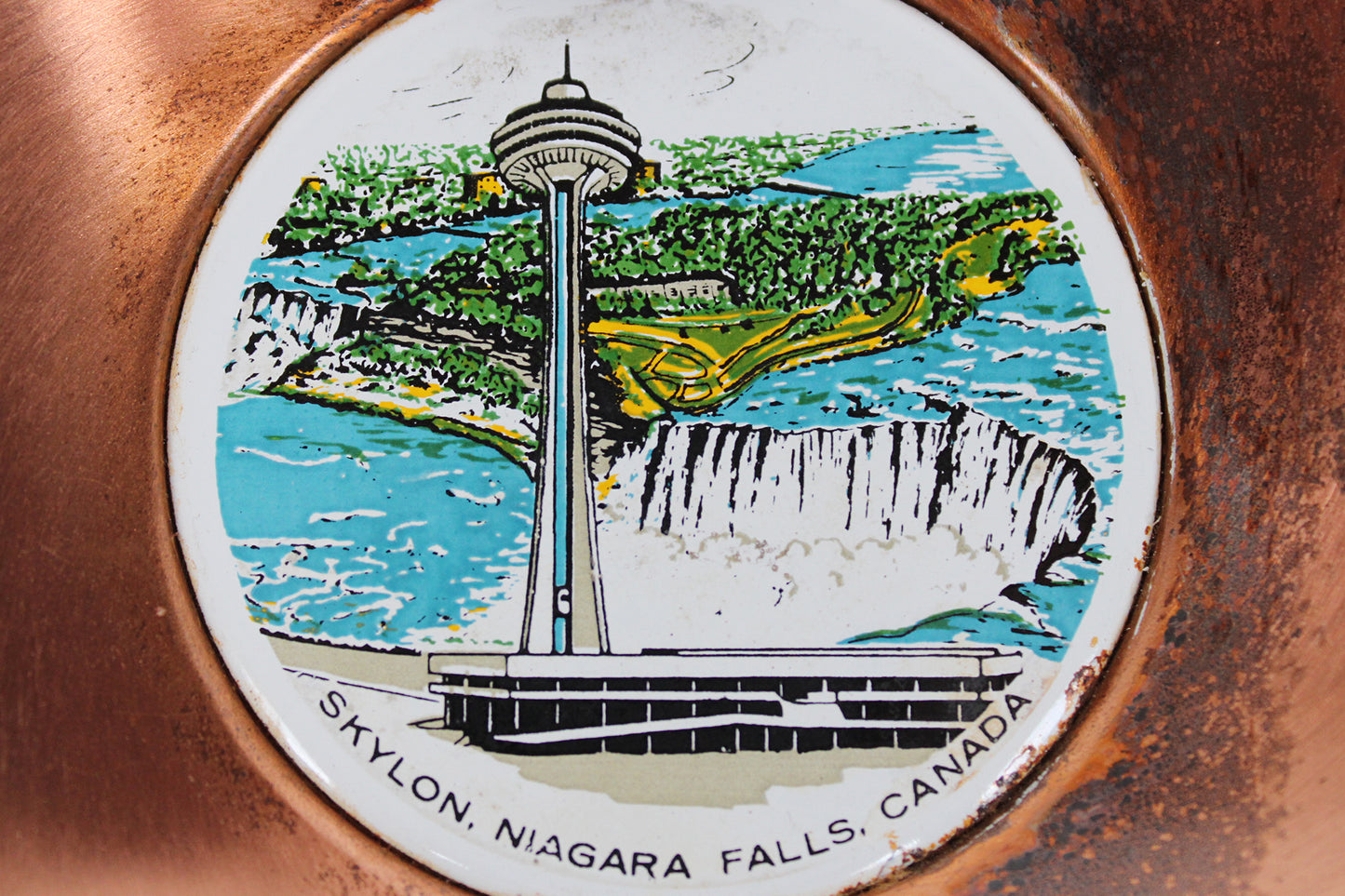 Skylon, Niagara Falls, Canada Small Copper Ashtray Souvenir