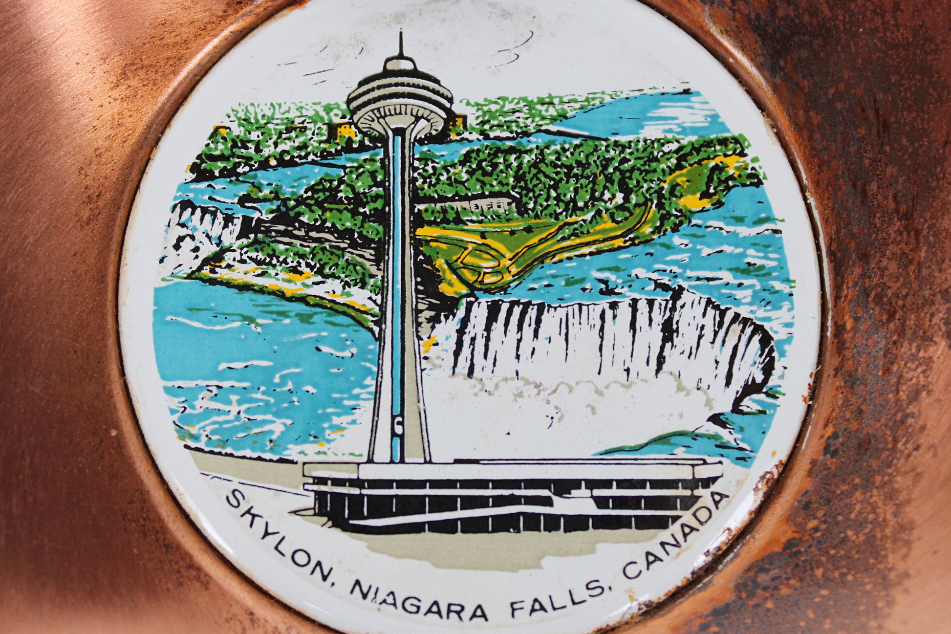 Skylon, Niagara Falls, Canada Small Copper Ashtray Souvenir