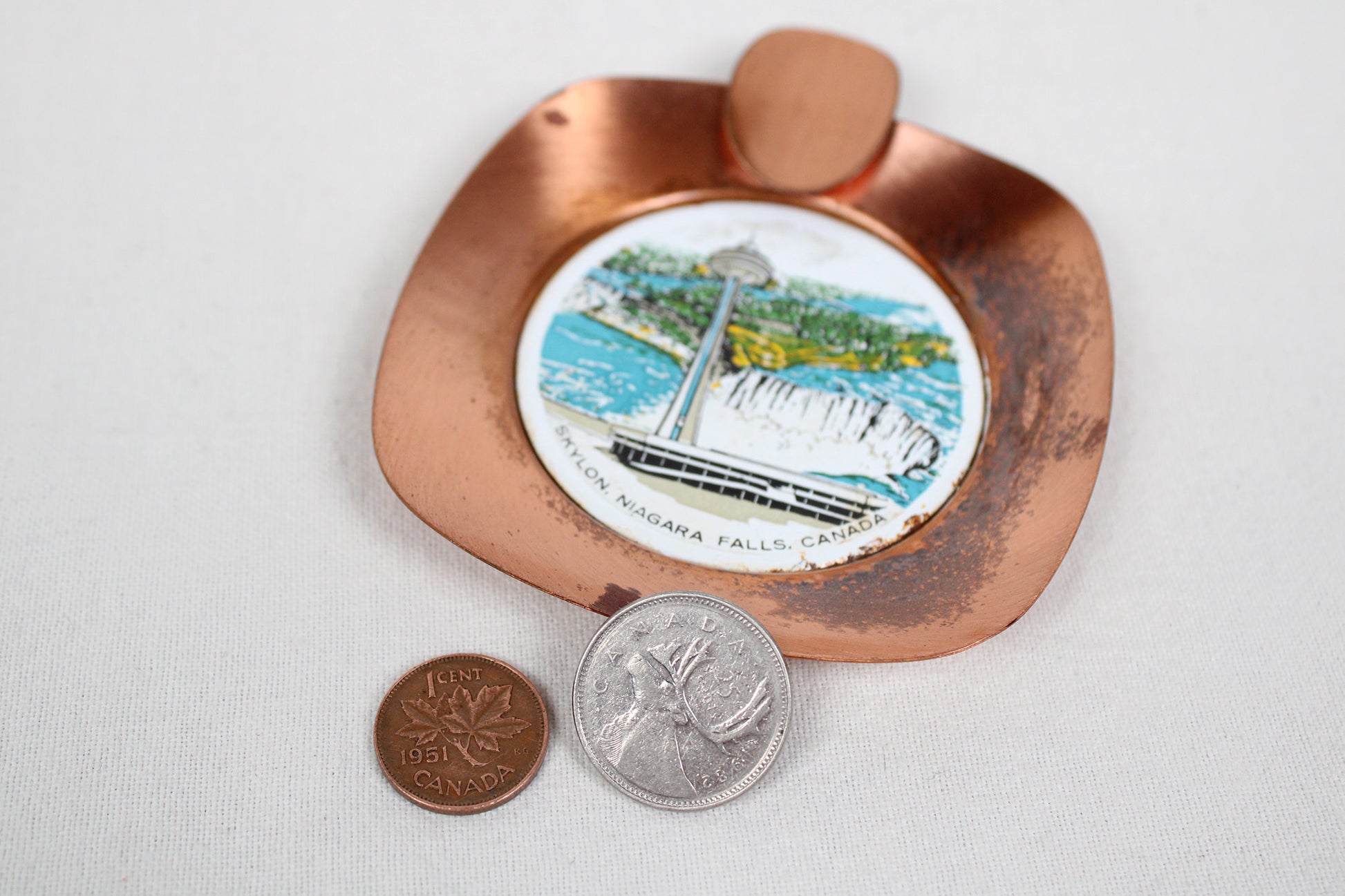 Skylon, Niagara Falls, Canada Small Copper Ashtray Souvenir