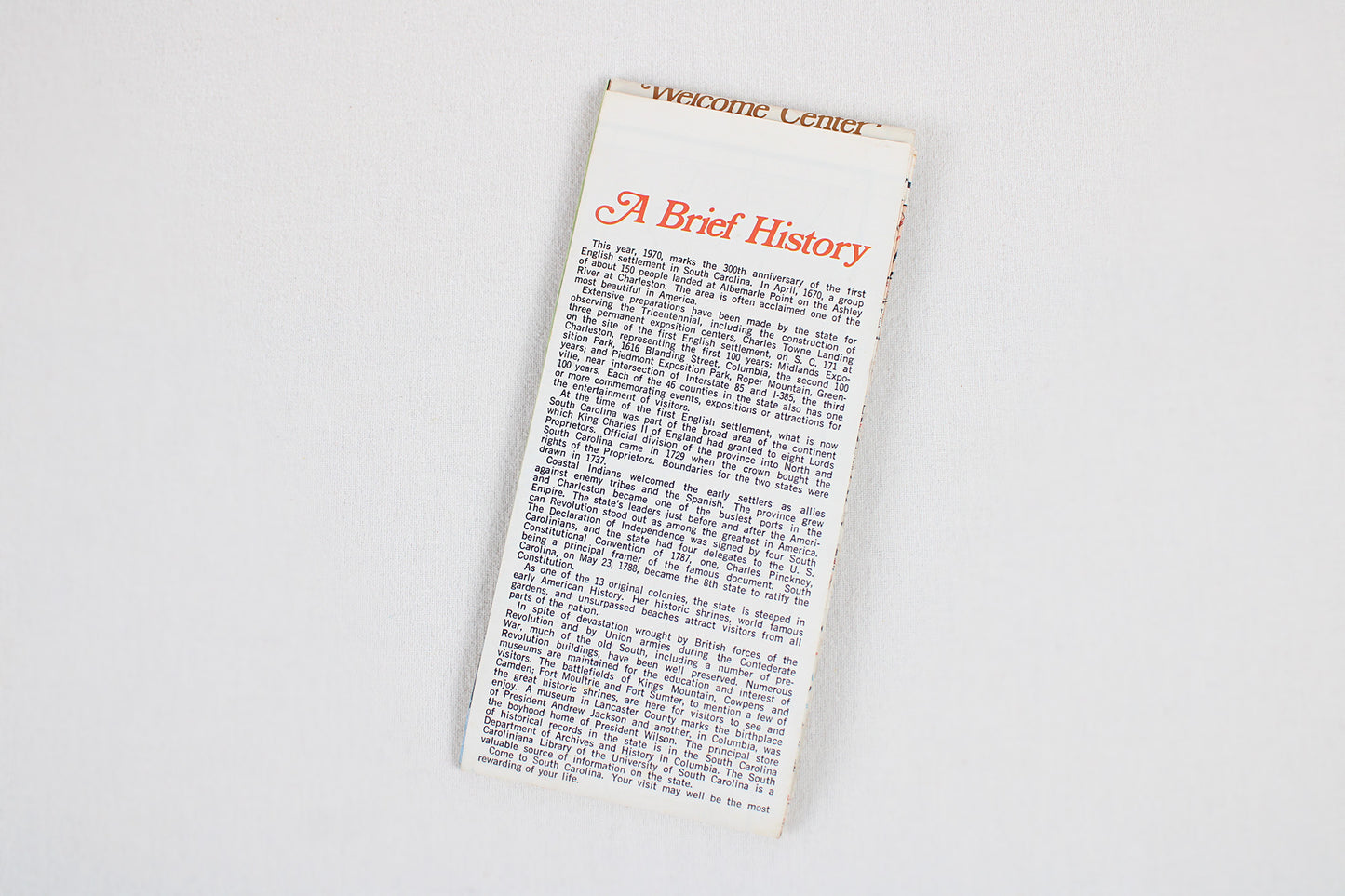 South Carolina “Tricentennial” State Highway Primary System Map, 1970