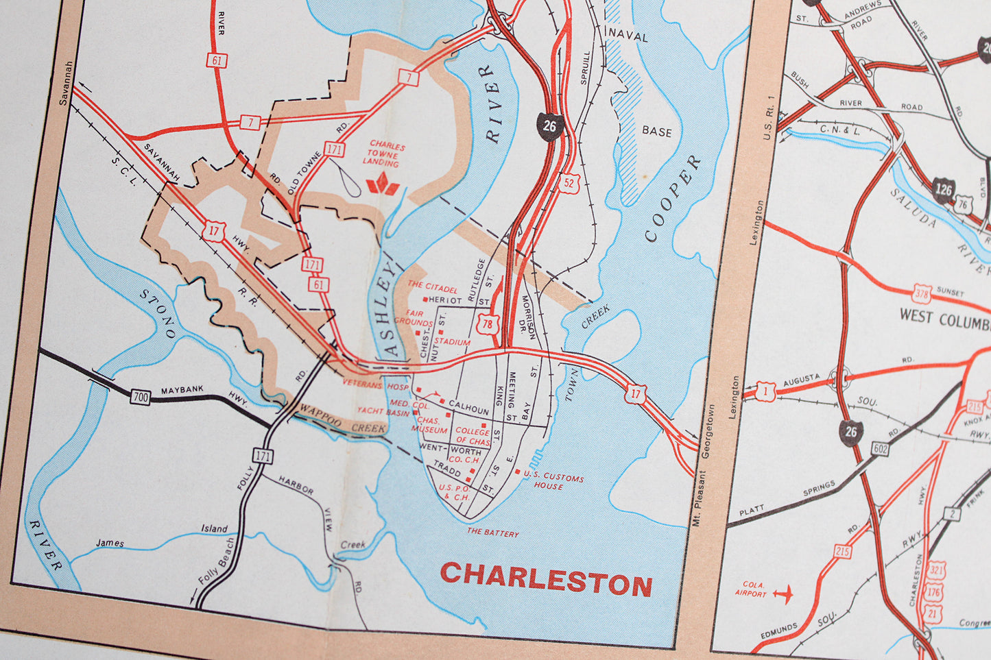 South Carolina “Tricentennial” State Highway Primary System Map, 1970