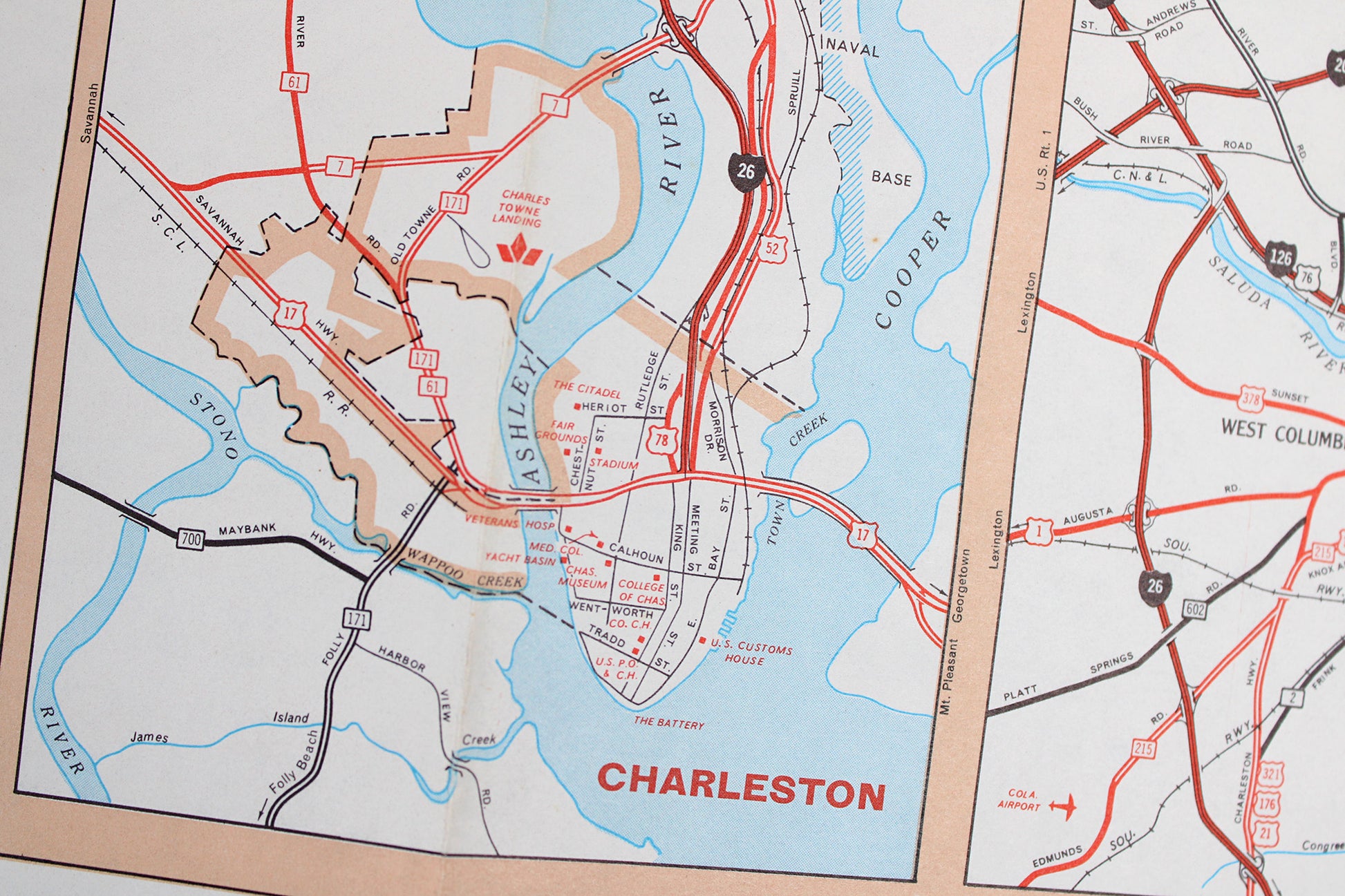 South Carolina “Tricentennial” State Highway Primary System Map, 1970