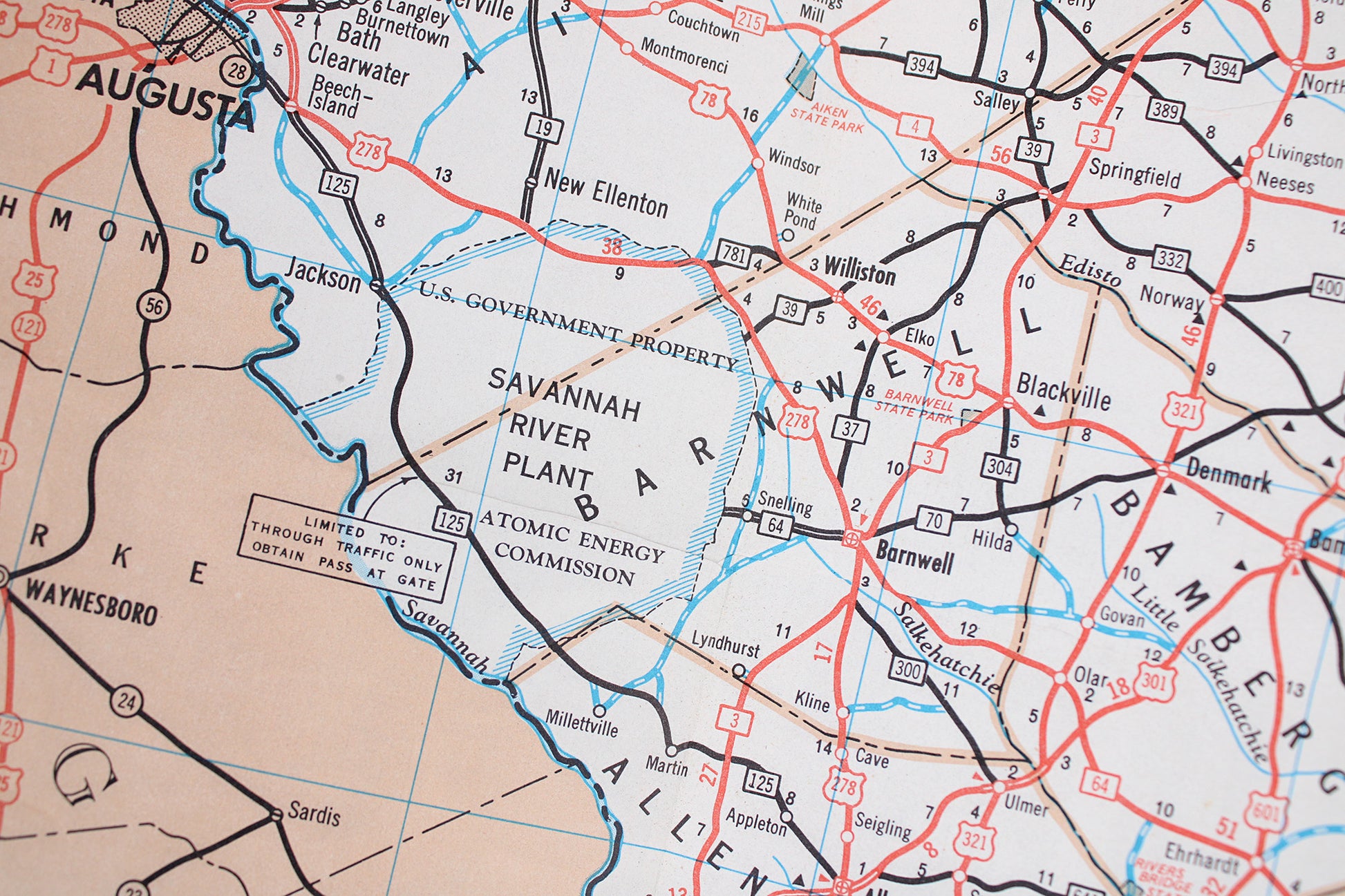 South Carolina “Tricentennial” State Highway Primary System Map, 1970