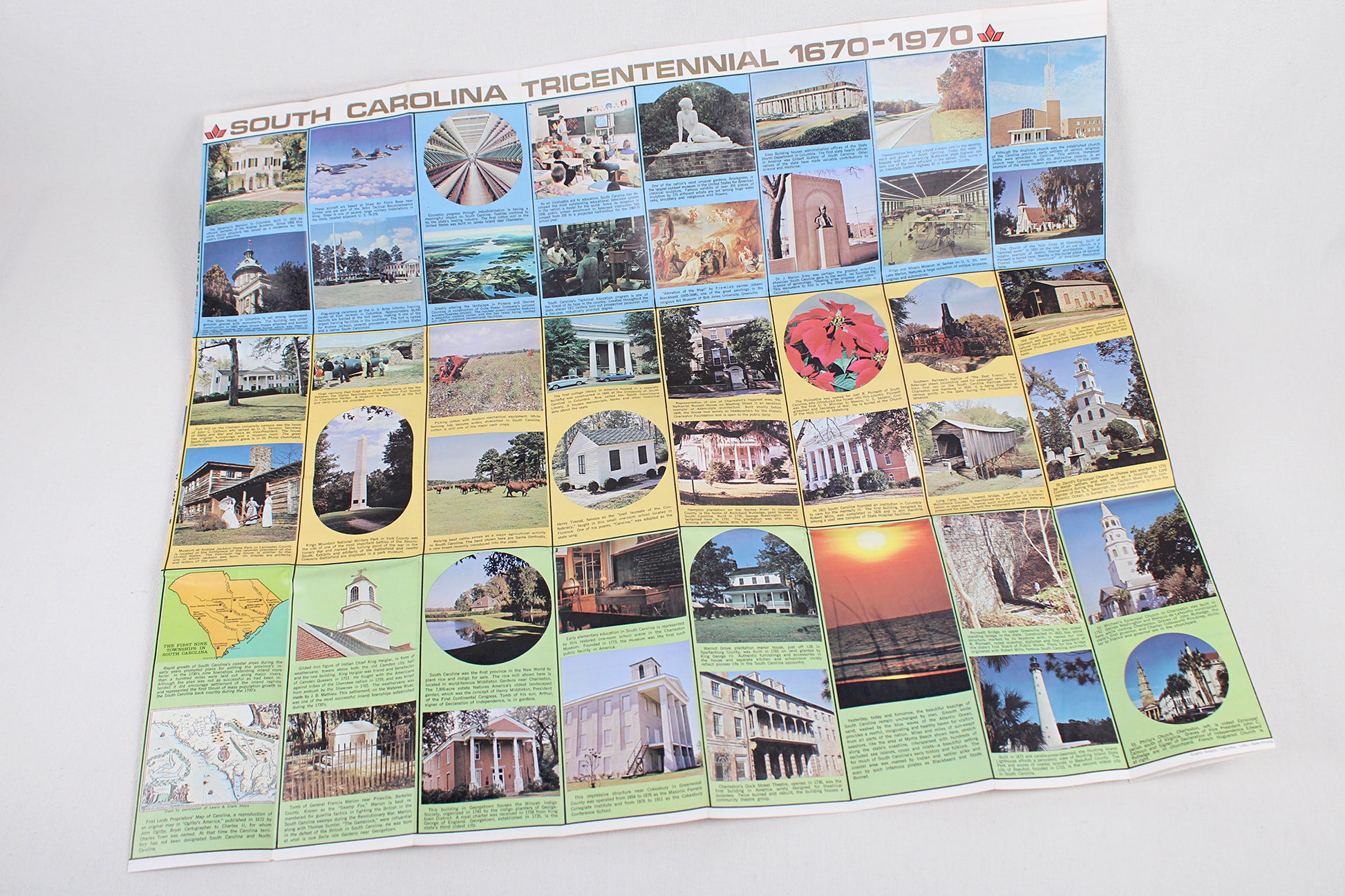 South Carolina “Tricentennial” State Highway Primary System Map, 1970