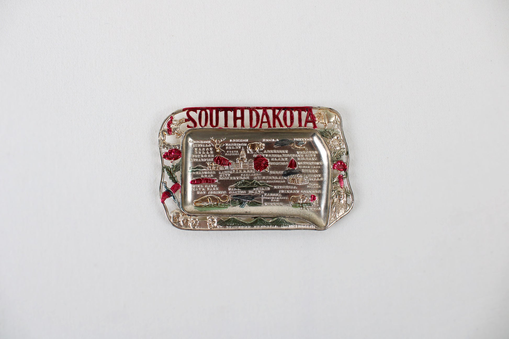 South Dakota Small Metal Tray Souvenir 