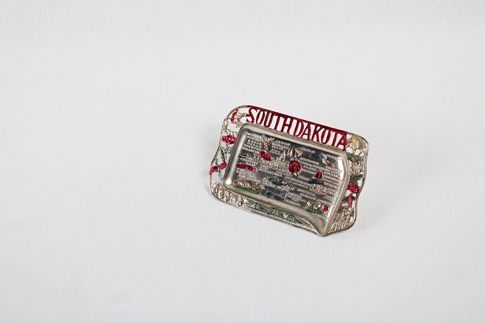 South Dakota Small Metal Tray Souvenir 