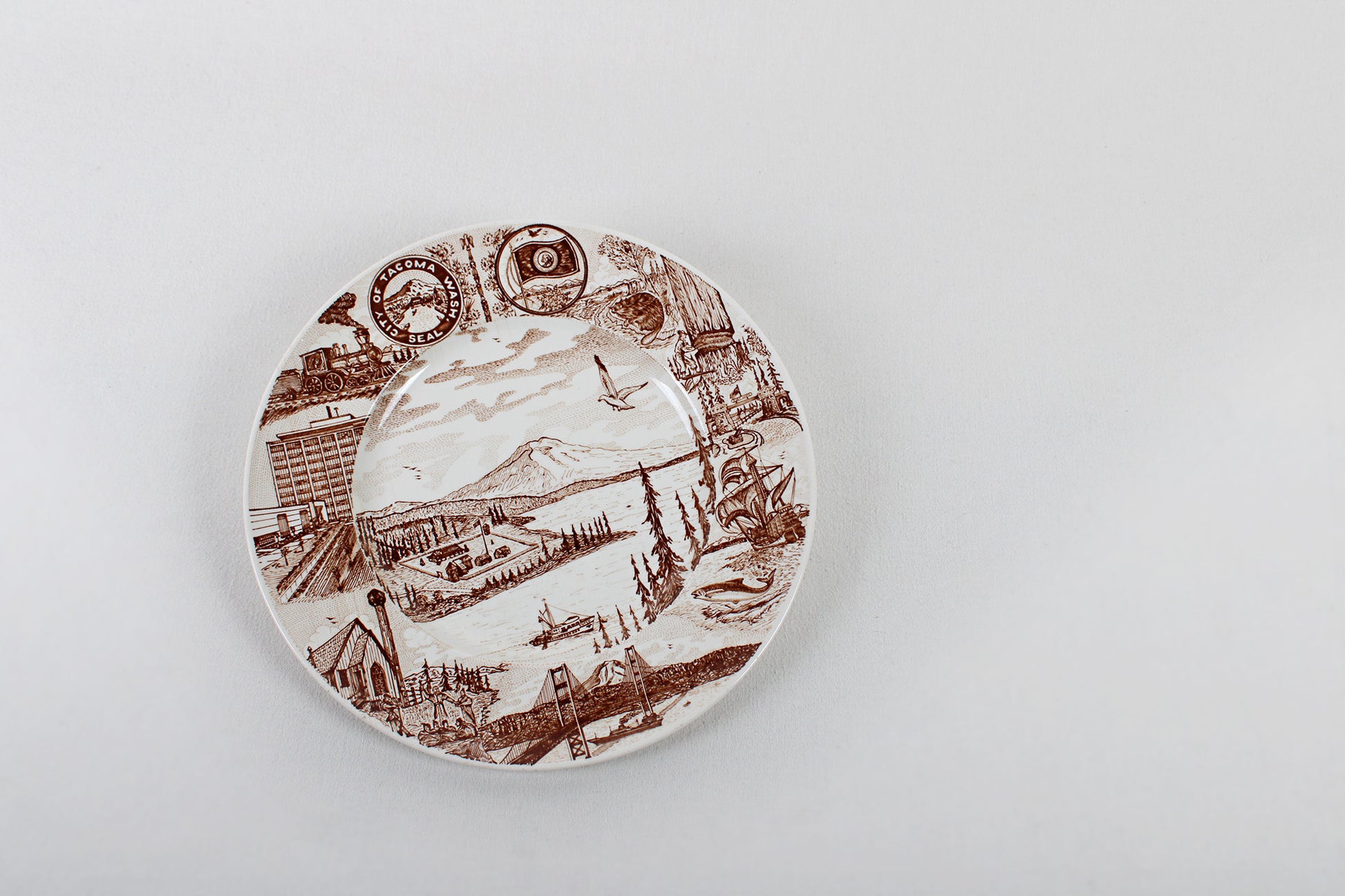 Tacoma, Washington, Souvenir Plate By Royal Staffordshire Of England