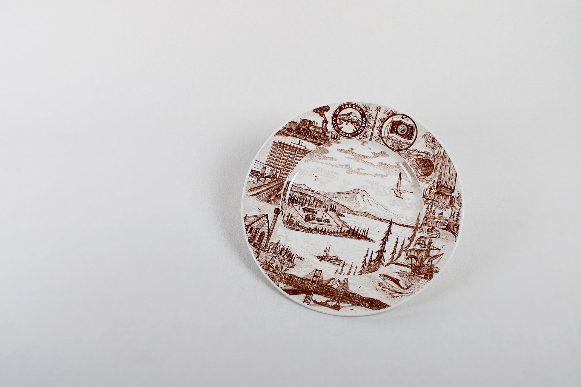 Tacoma, Washington, Souvenir Plate By Royal Staffordshire Of England