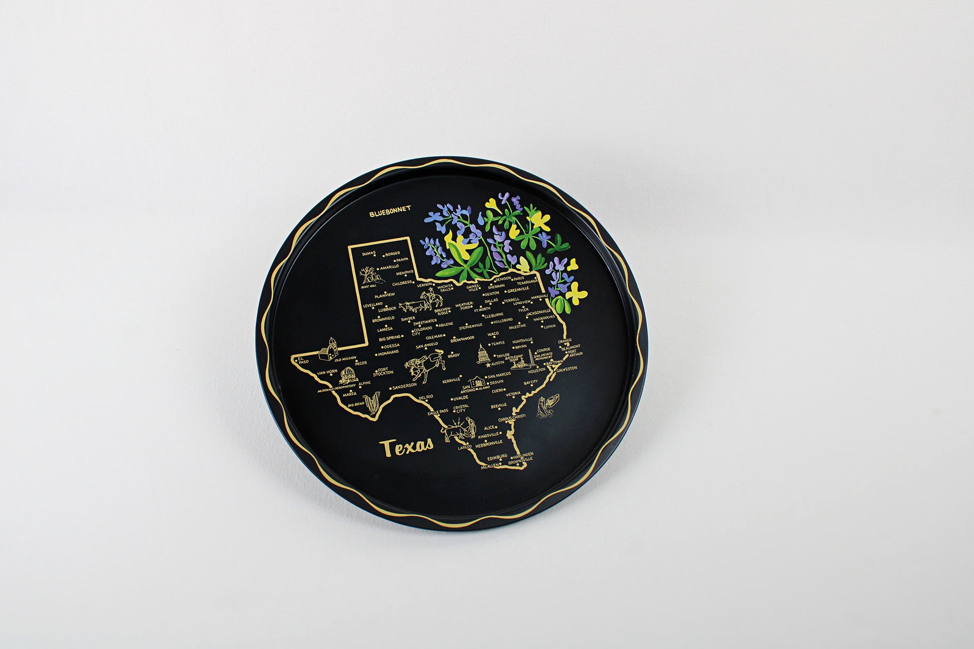 Texas Souvenir Metal Serving Tray