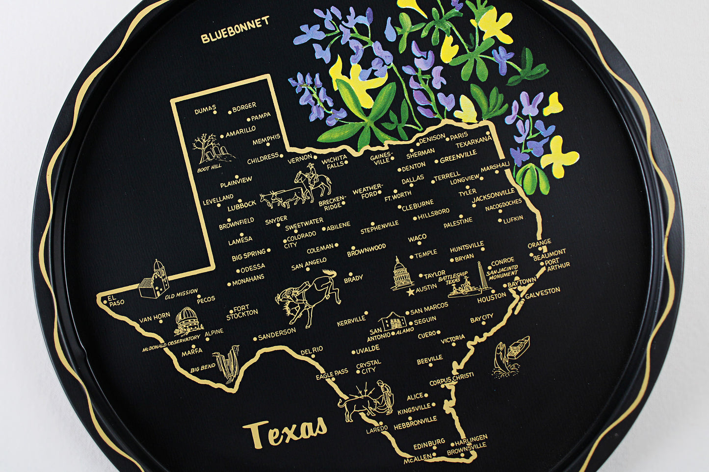 Texas Souvenir Metal Serving Tray