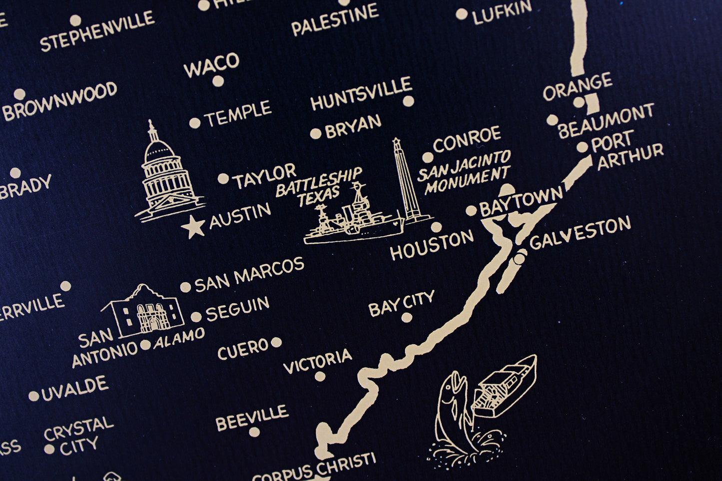 Texas Souvenir Metal Serving Tray