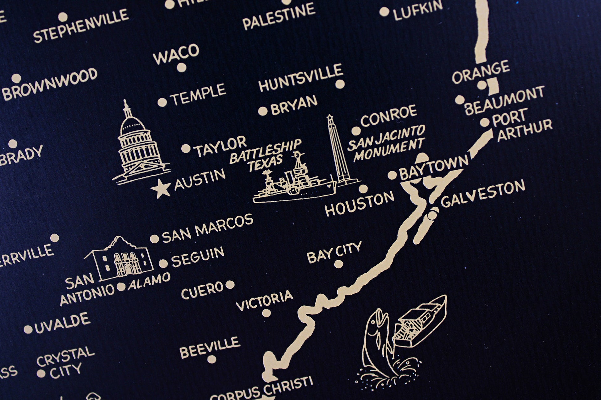 Texas Souvenir Metal Serving Tray