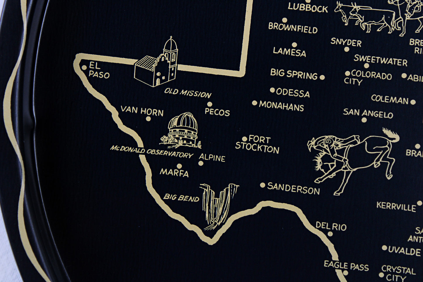 Texas Souvenir Metal Serving Tray
