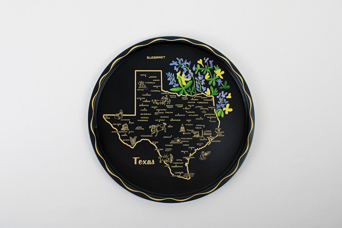 Texas Souvenir Metal Serving Tray