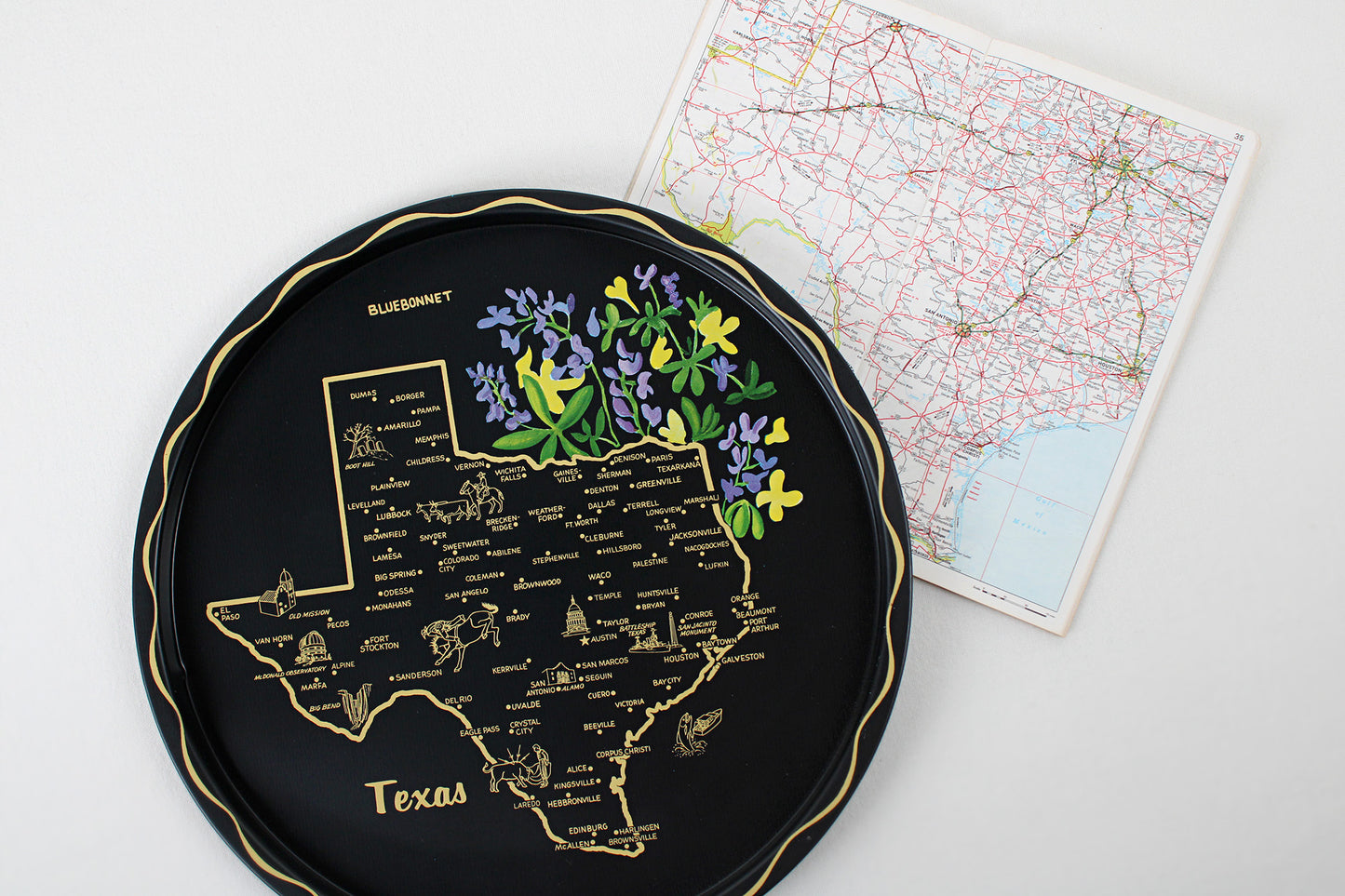 Texas Souvenir Metal Serving Tray