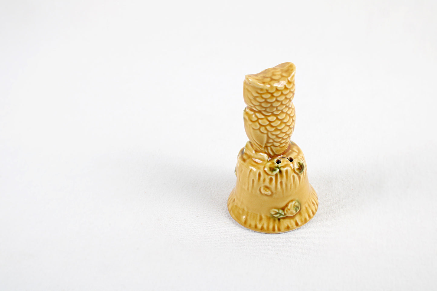 Texas Souvenir Owl Bell With State Symbols: Bluebonnets & Mockingbird