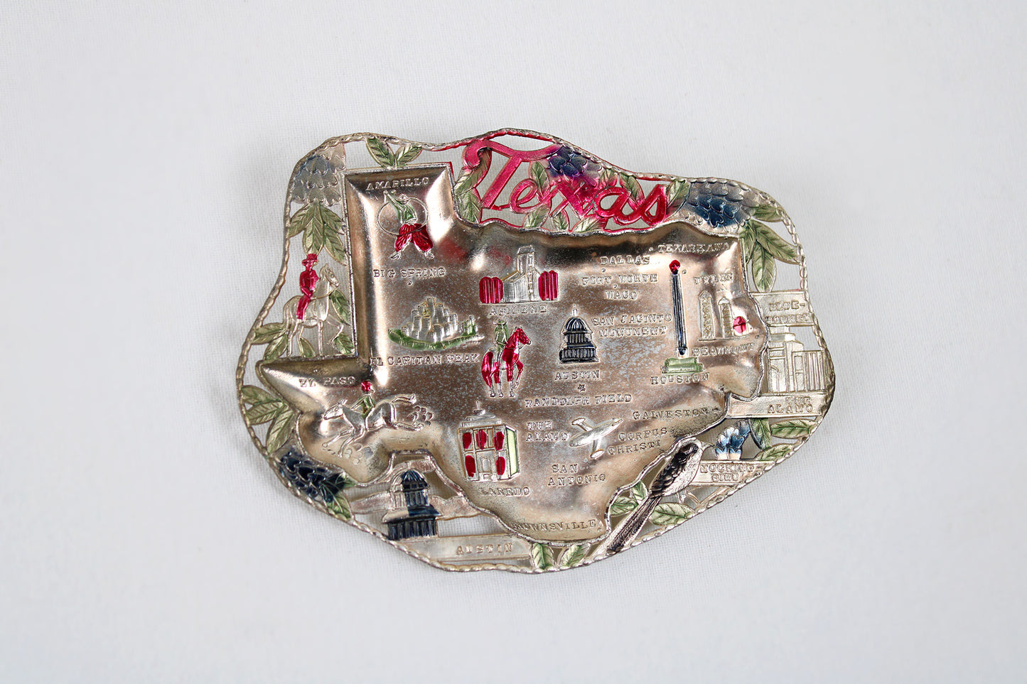 Texas Small Metal Tray Souvenir