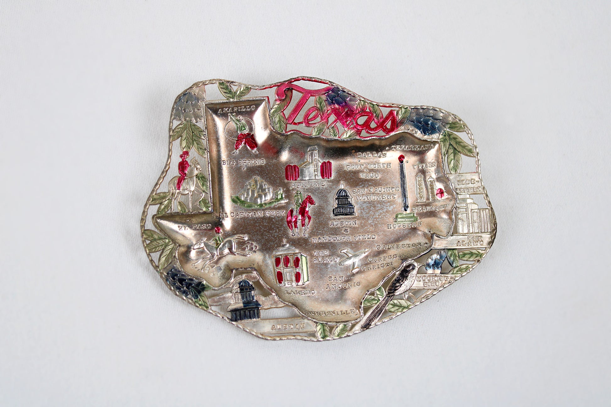 Texas Small Metal Tray Souvenir