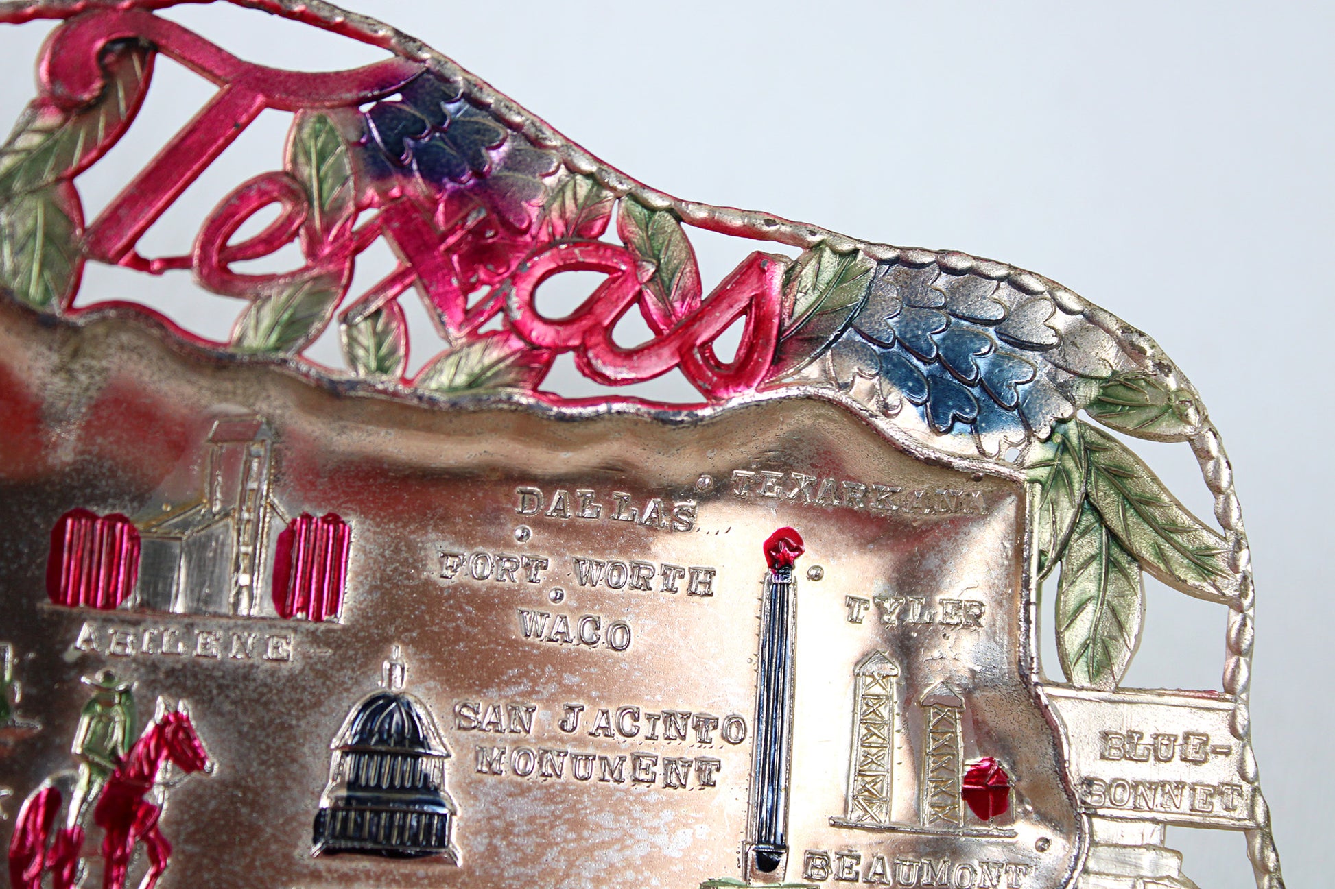 Texas Small Metal Tray Souvenir