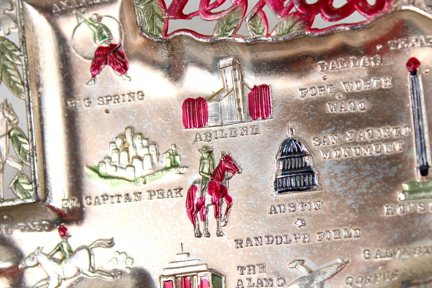 Texas Small Metal Tray Souvenir