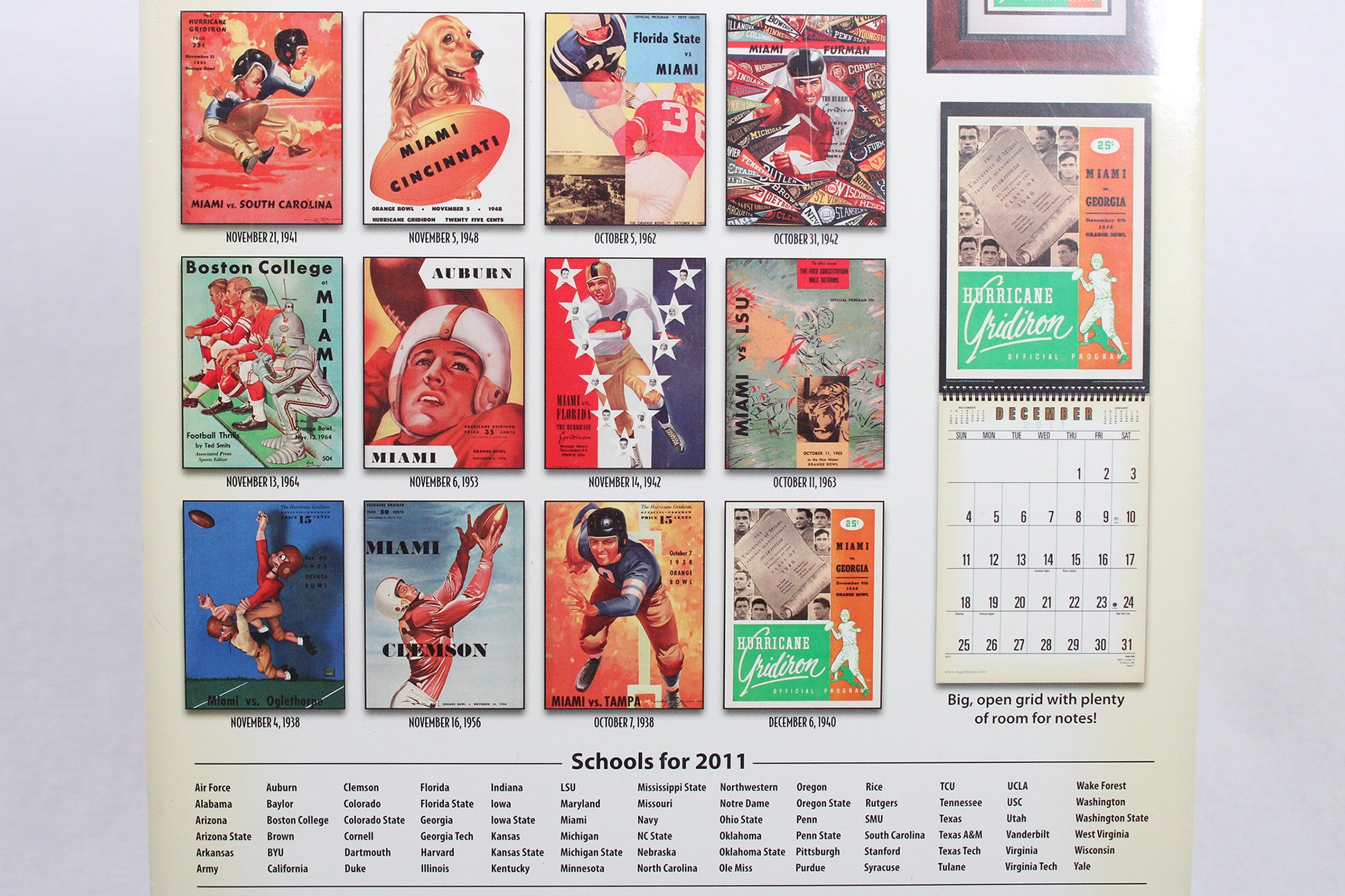 University of Miami Vintage Football 2011 Calendar / Asgard Press
