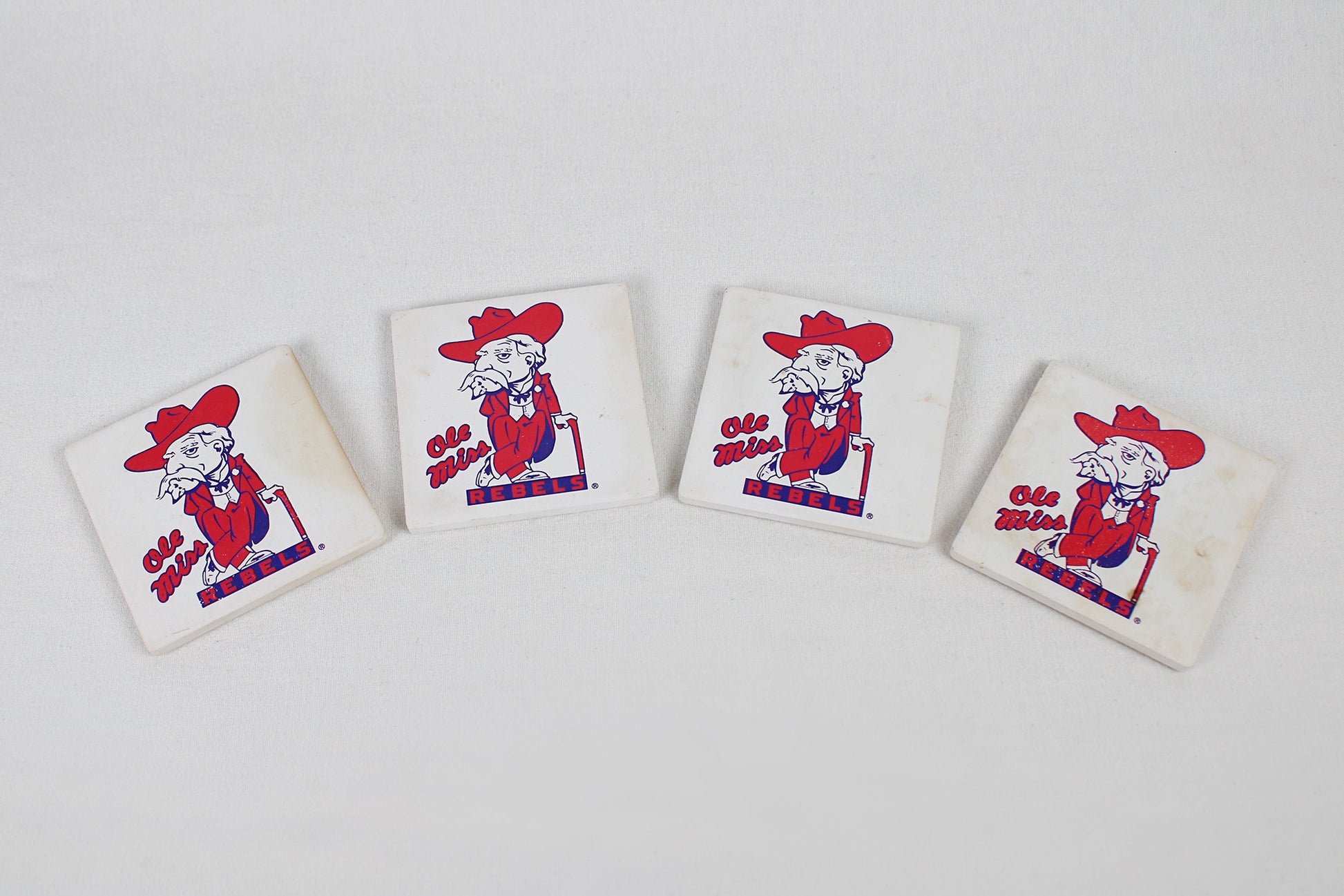 University Of Mississippi Colonel Reb Ceramic Coasters (Set Of Four)