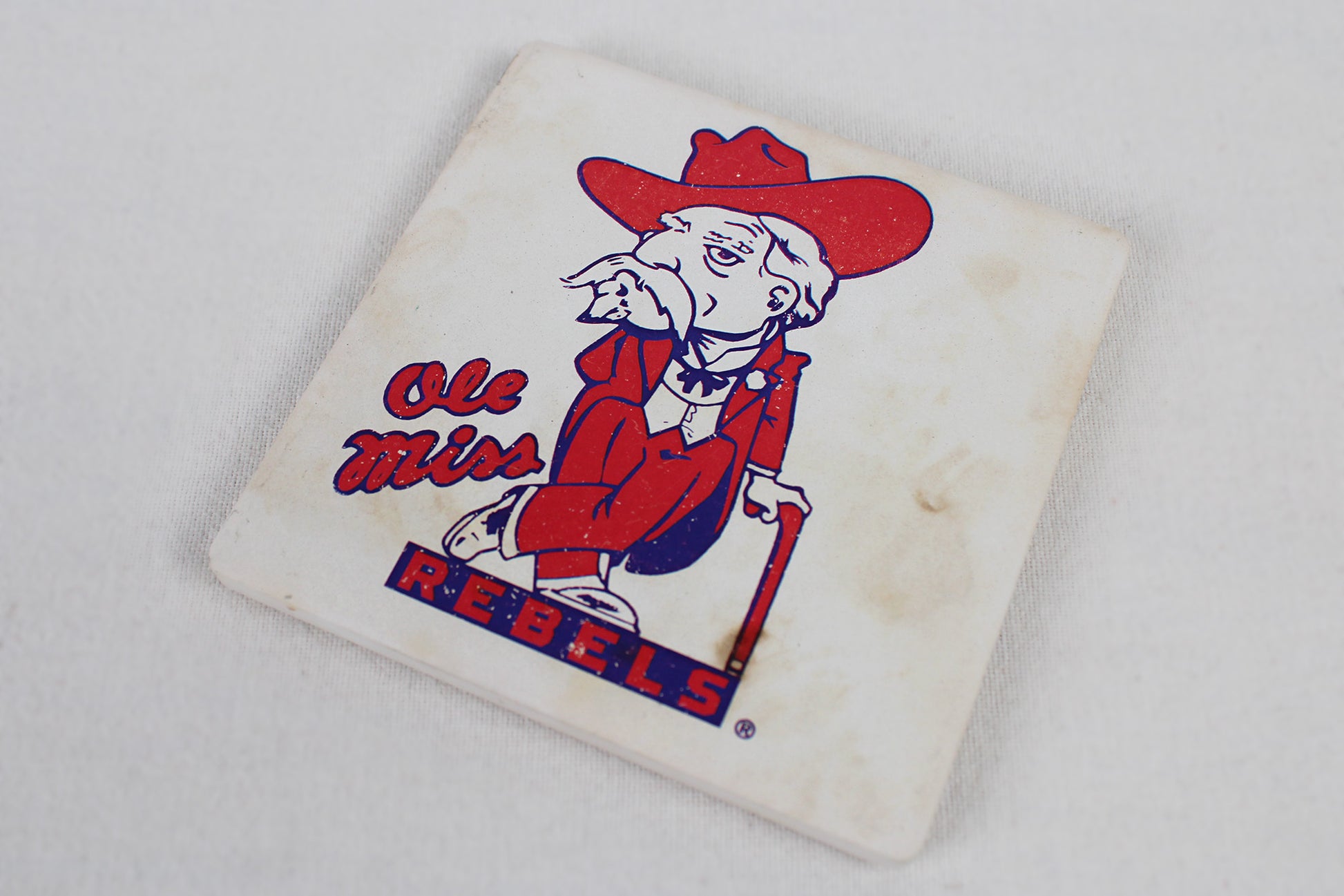 University Of Mississippi Colonel Reb Ceramic Coaster