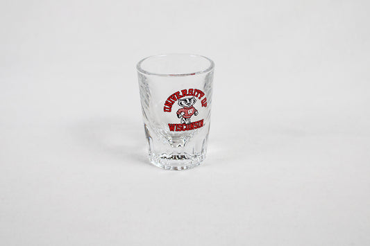 University of Wisconsin Bucky The Badger Prism Shot Glass