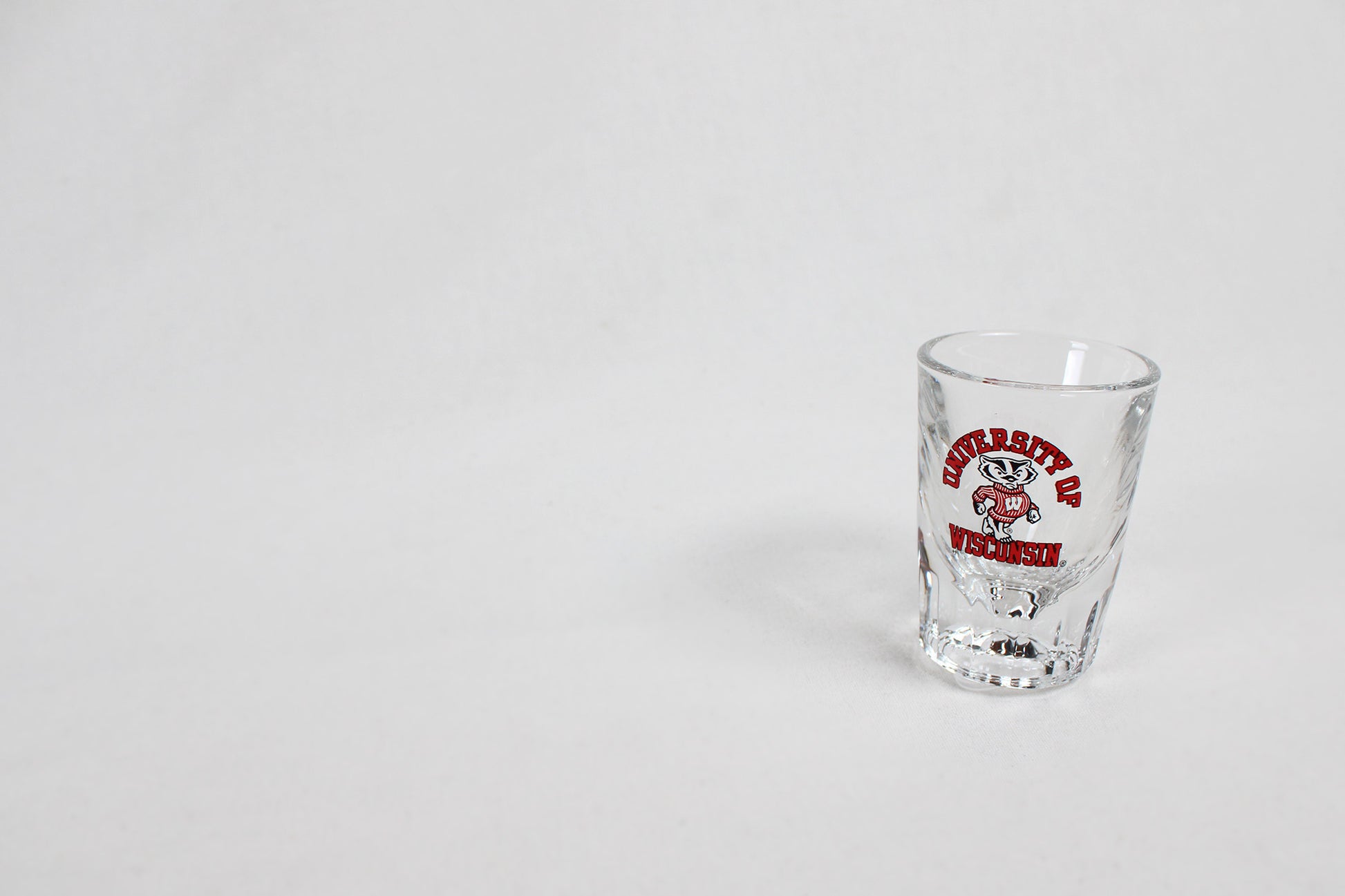 University of Wisconsin Bucky The Badger Prism Shot Glass