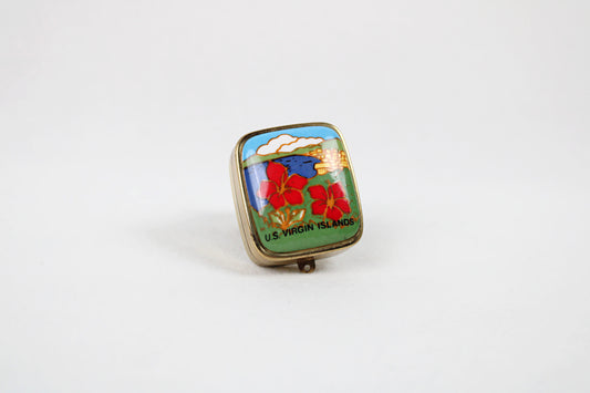 U.S. Virgin Islands Keychain Music Box Plays “Swan Lake”