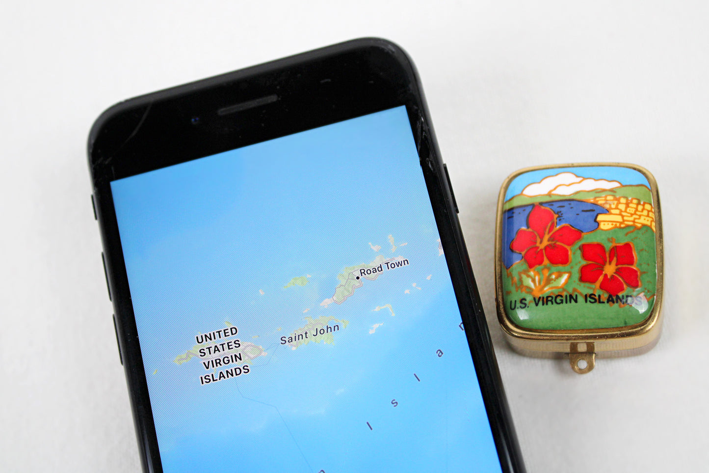 U.S. Virgin Islands Keychain Music Box Plays “Swan Lake”