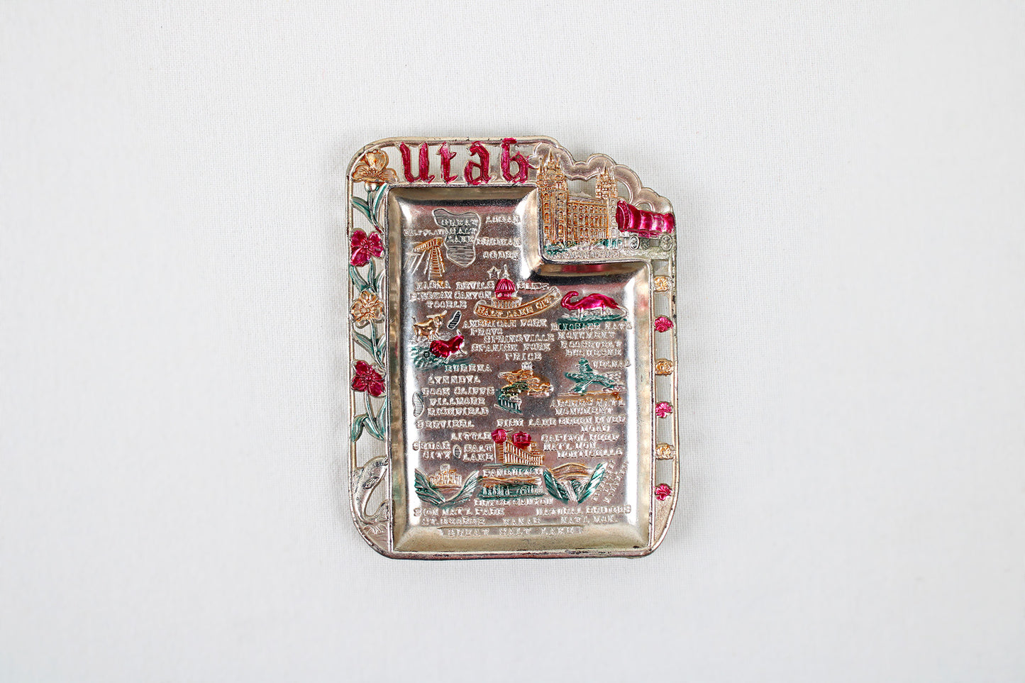 Utah Small Metal Tray Souvenir 