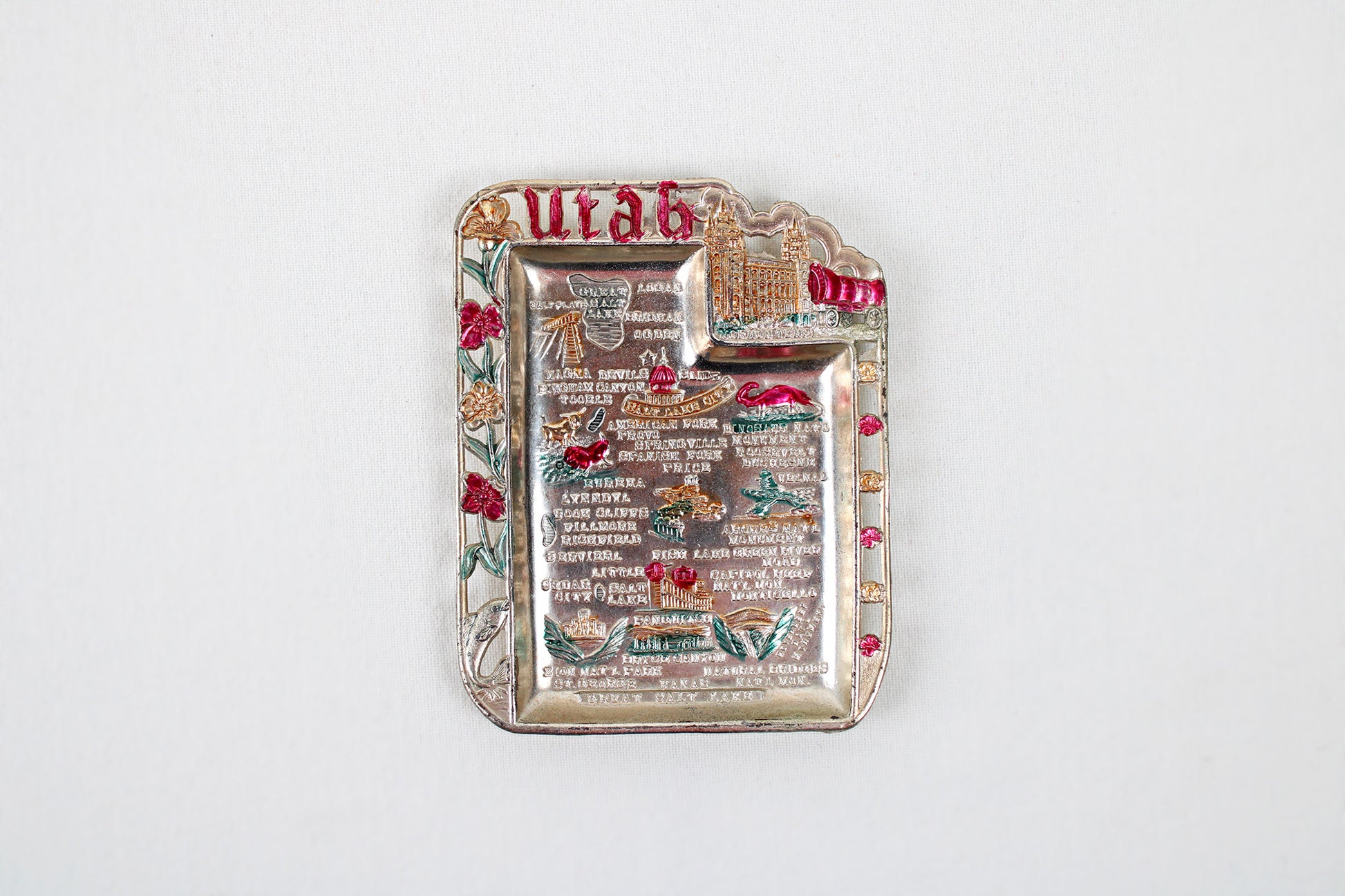 Utah Small Metal Tray Souvenir 