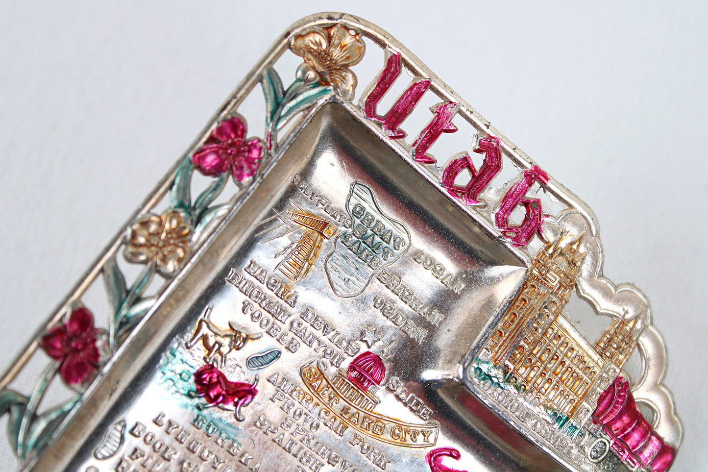 Utah Small Metal Tray Souvenir 