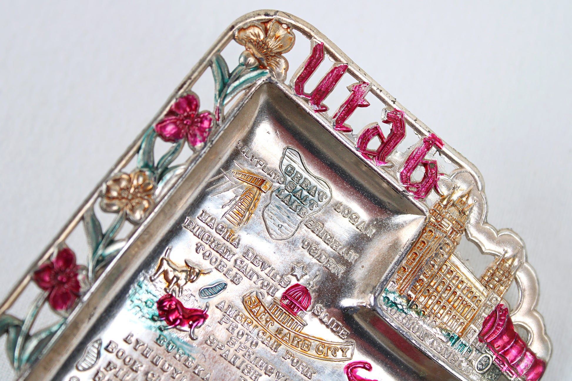 Utah Small Metal Tray Souvenir 
