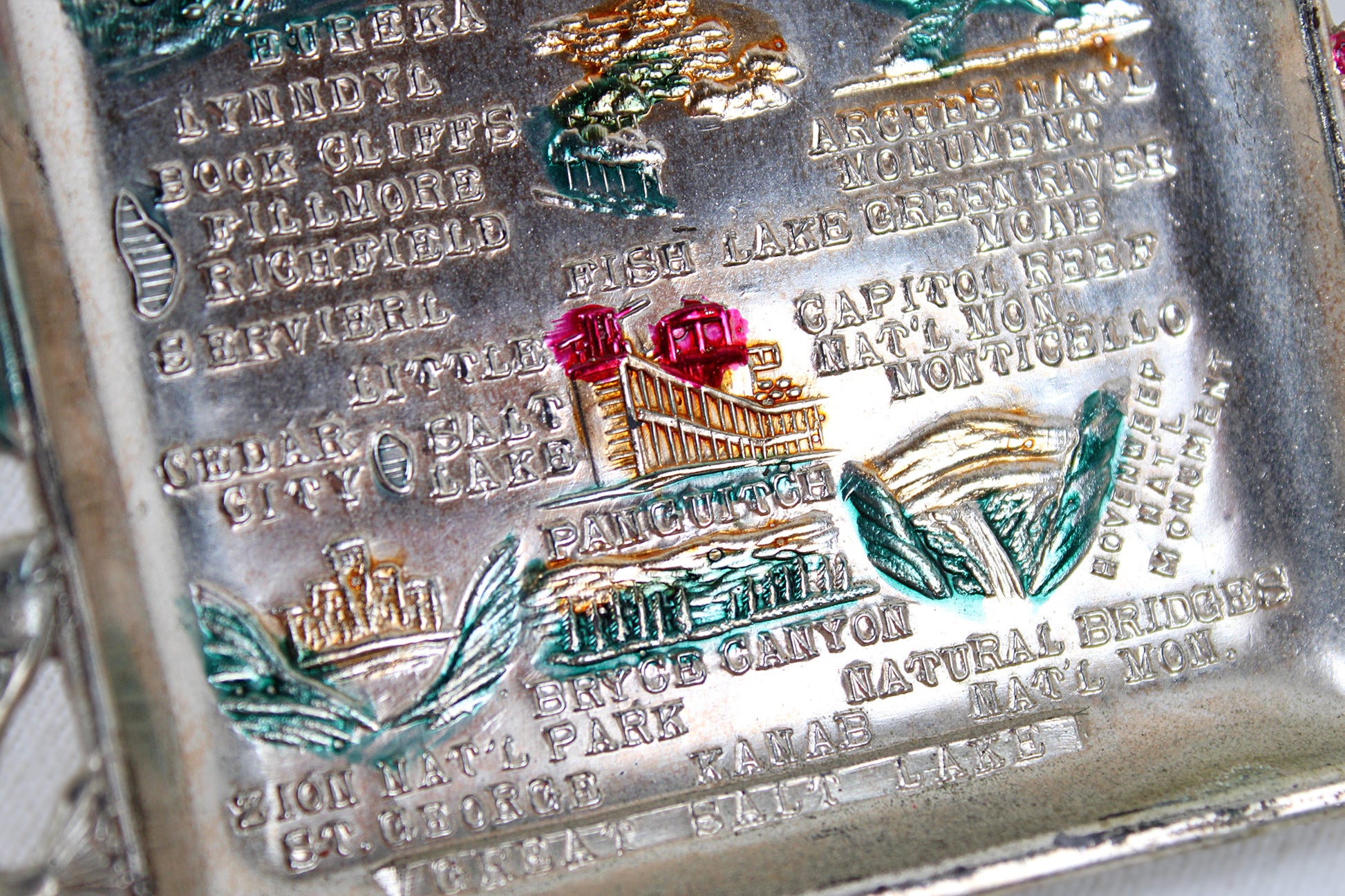 Utah Small Metal Tray Souvenir 