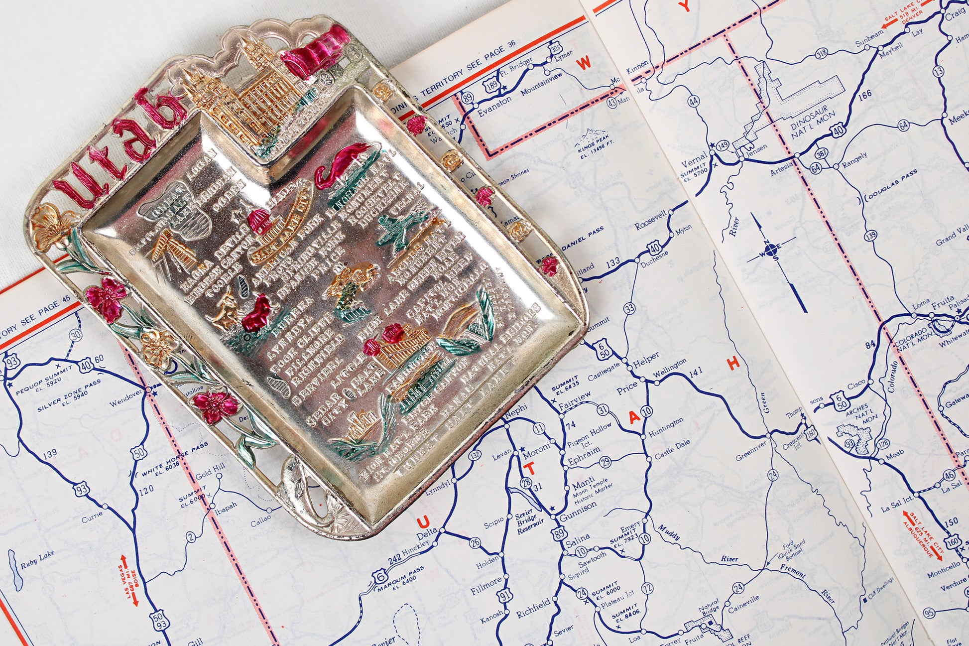 Utah Small Metal Tray Souvenir 
