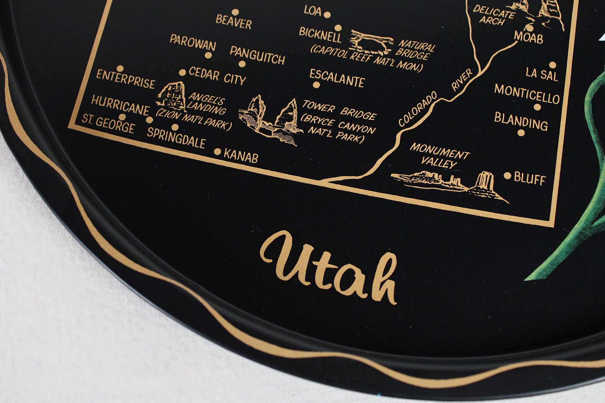 Utah Souvenir Metal Serving Tray