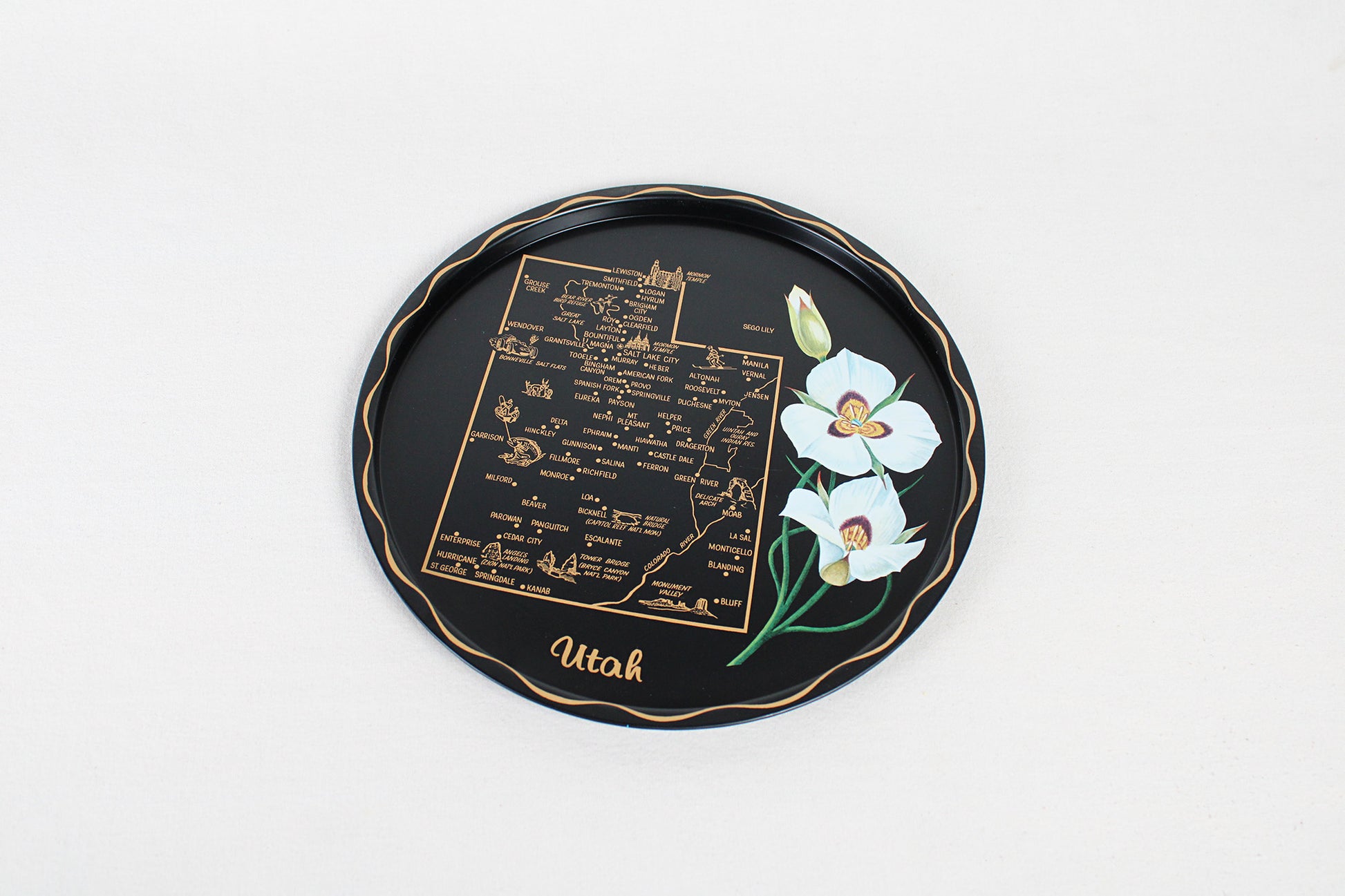 Utah Souvenir Metal Serving Tray