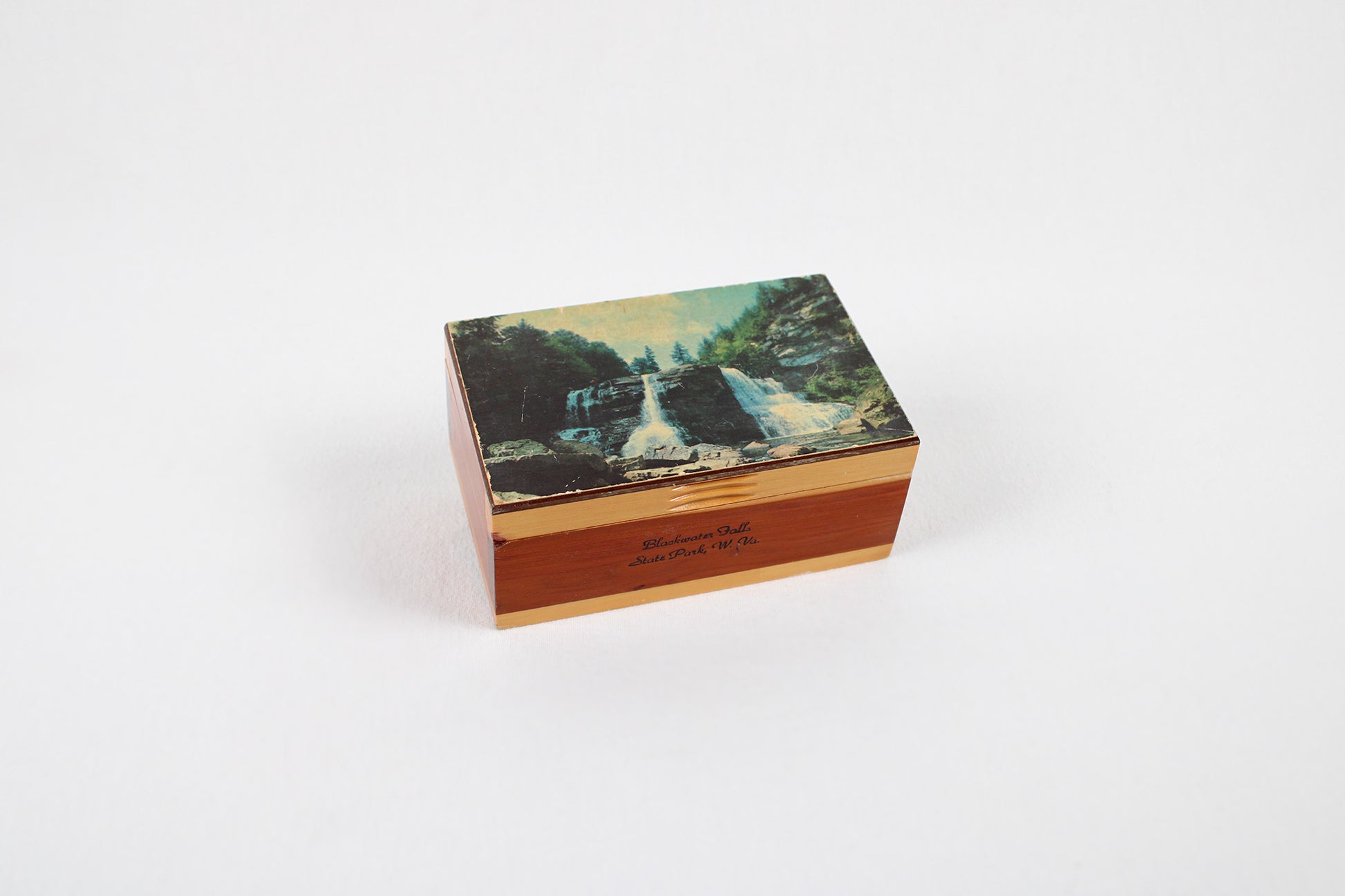 West Virginia Blackwater Falls State Park Scenic Image Cedar Stash Box