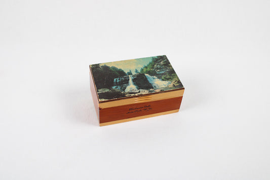 West Virginia Blackwater Falls State Park Scenic Image Cedar Stash Box