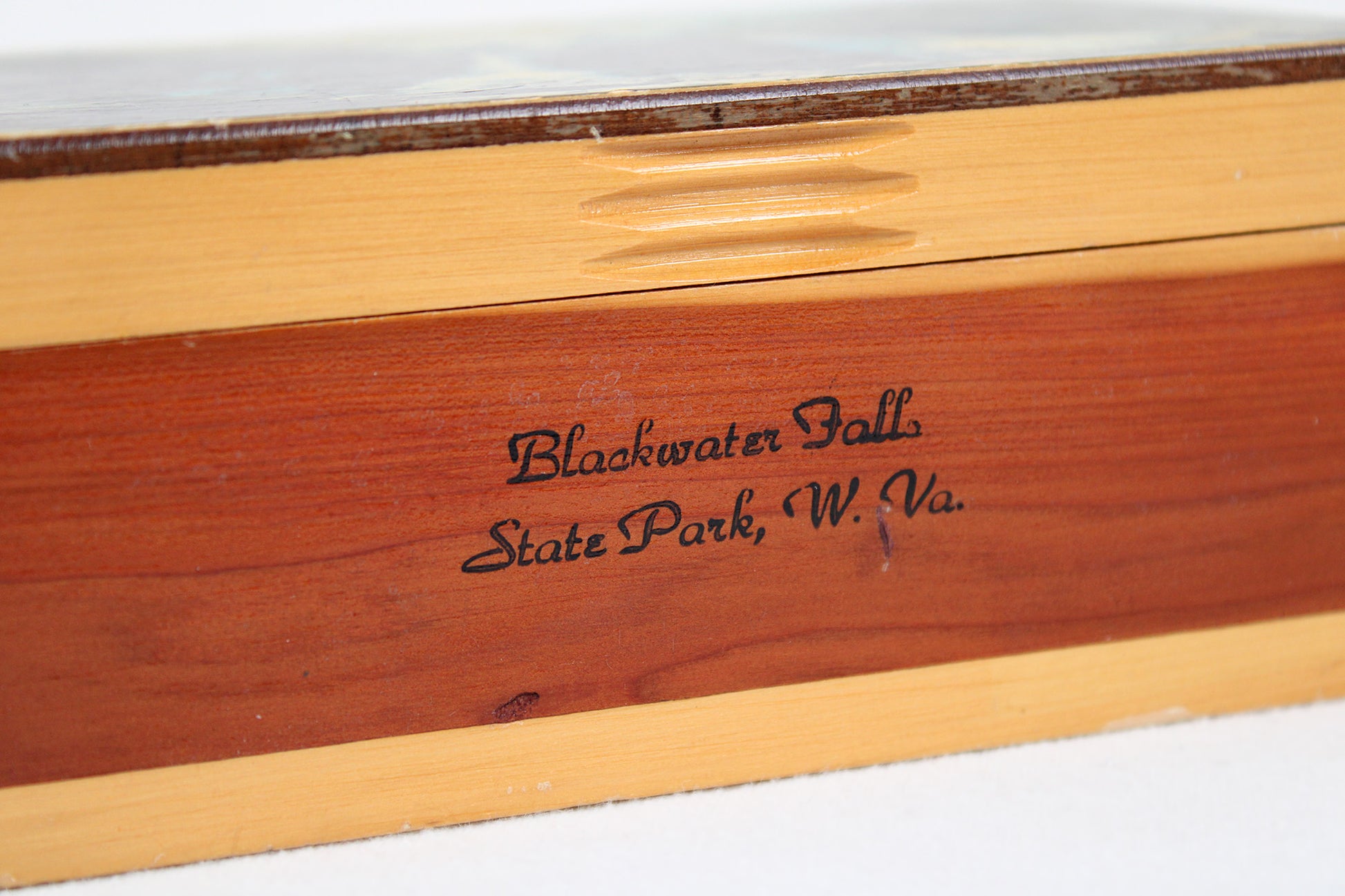 West Virginia Blackwater Falls State Park Scenic Image Cedar Stash Box