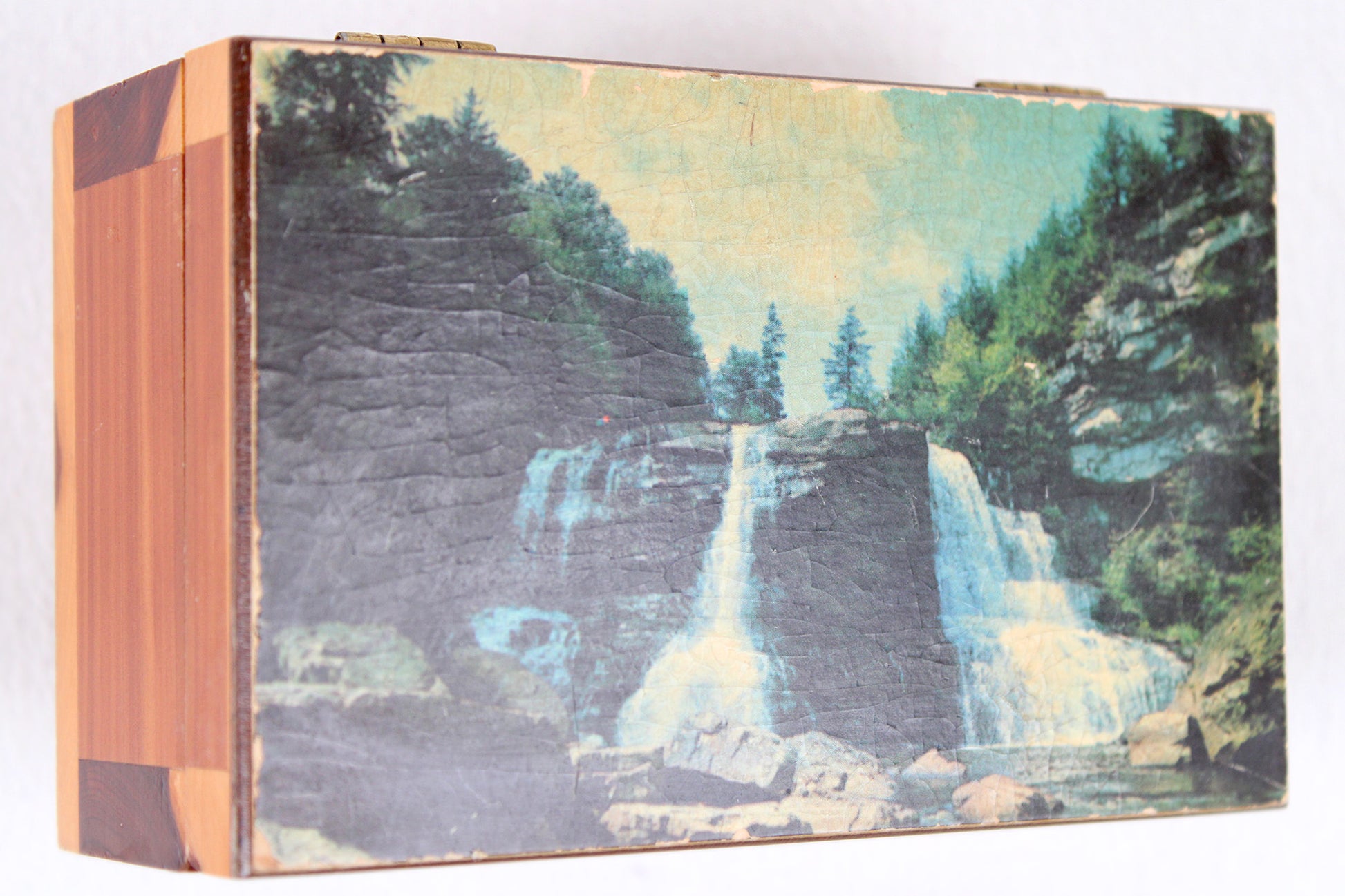 West Virginia Blackwater Falls State Park Scenic Image Cedar Stash Box