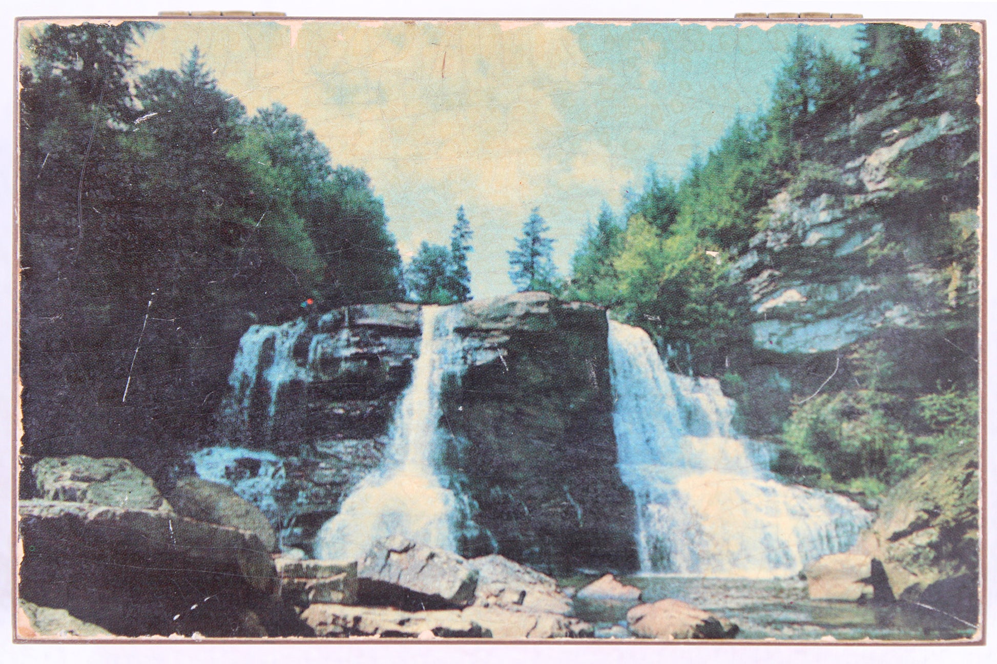 West Virginia Blackwater Falls State Park Scenic Image Cedar Stash Box