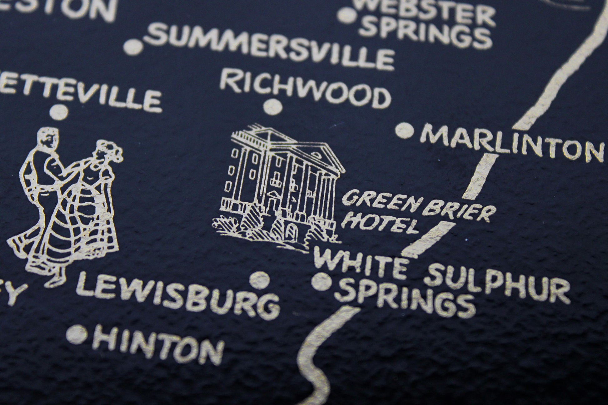 West Virginia Souvenir Metal Serving Tray