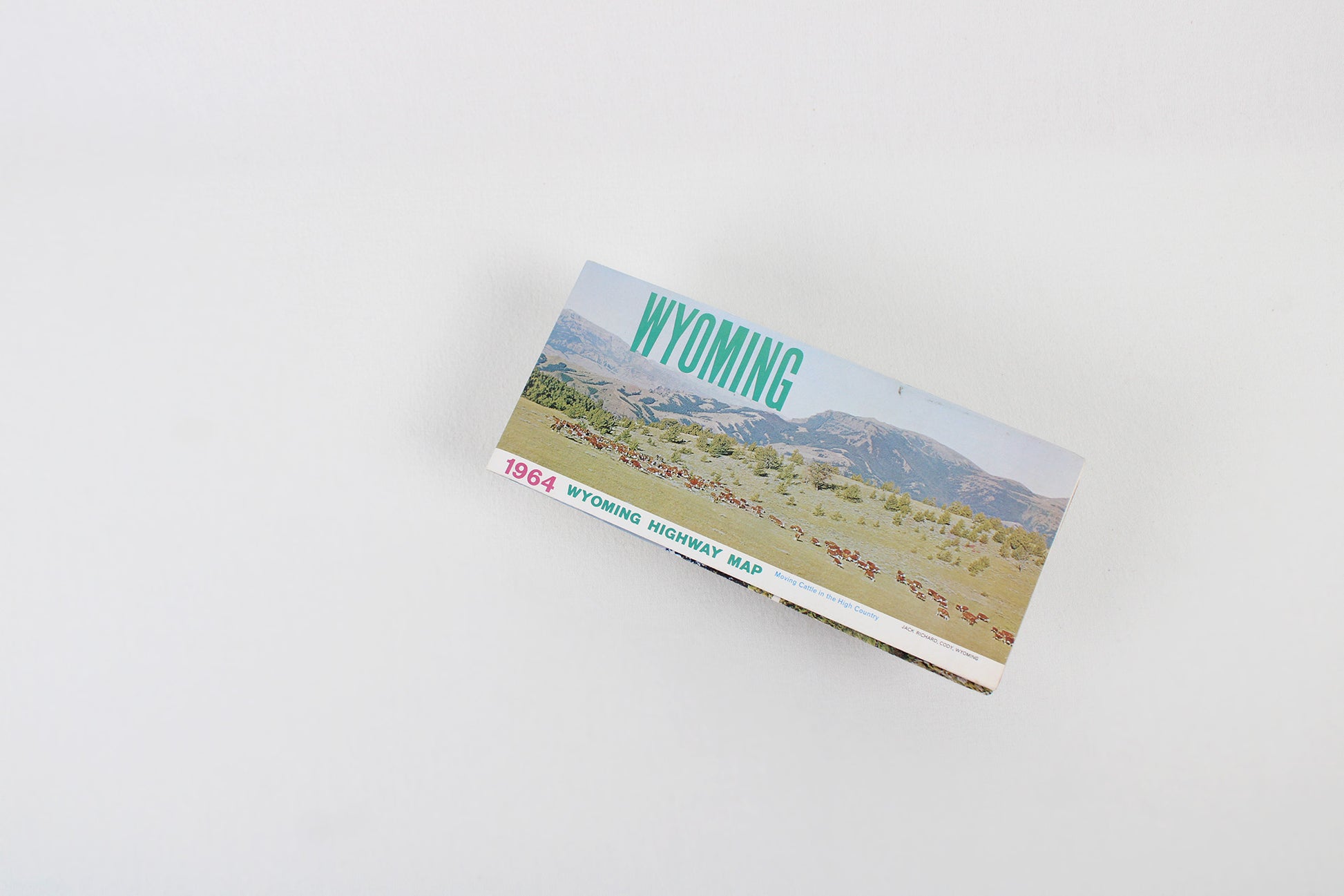 Welcome to Wonderful Wyoming Highway Map 1964