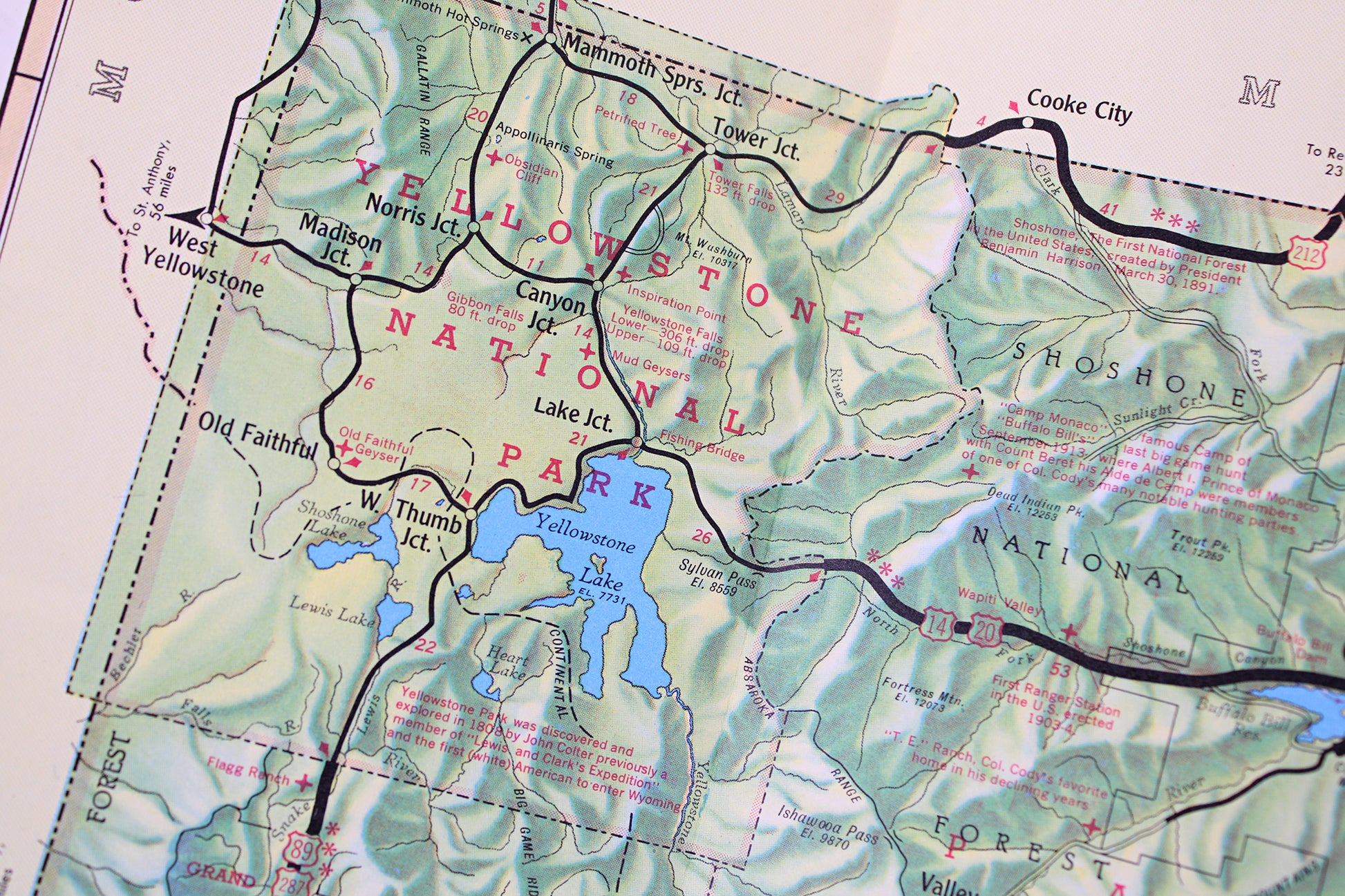 Welcome to Wonderful Wyoming Highway Map 1964