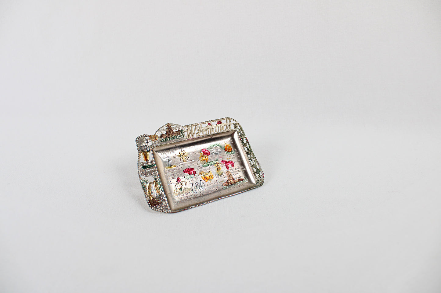 Wyoming Small Metal Tray / Ashtray Souvenir